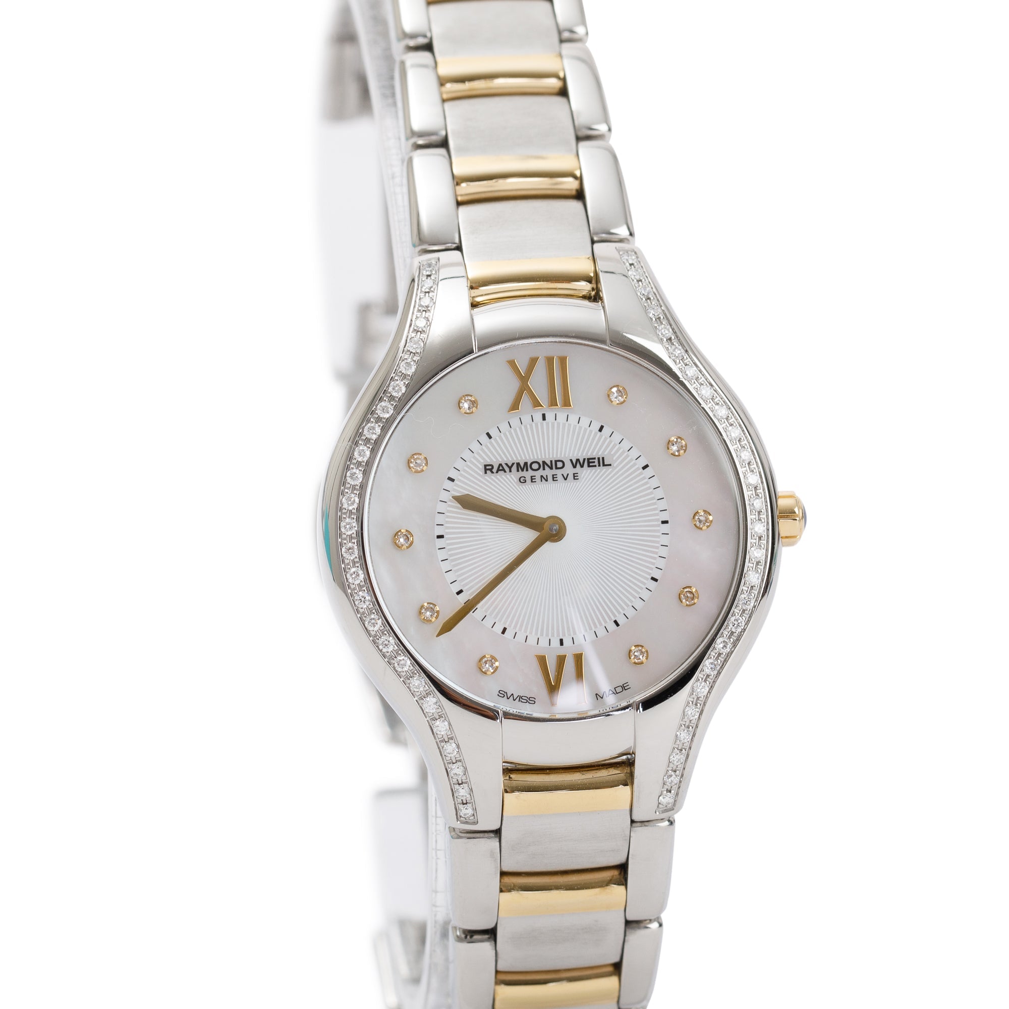 Raymond Weil Two-Tone Noemia 32MM Diamond Watch w/ Box, Papers & Receipt