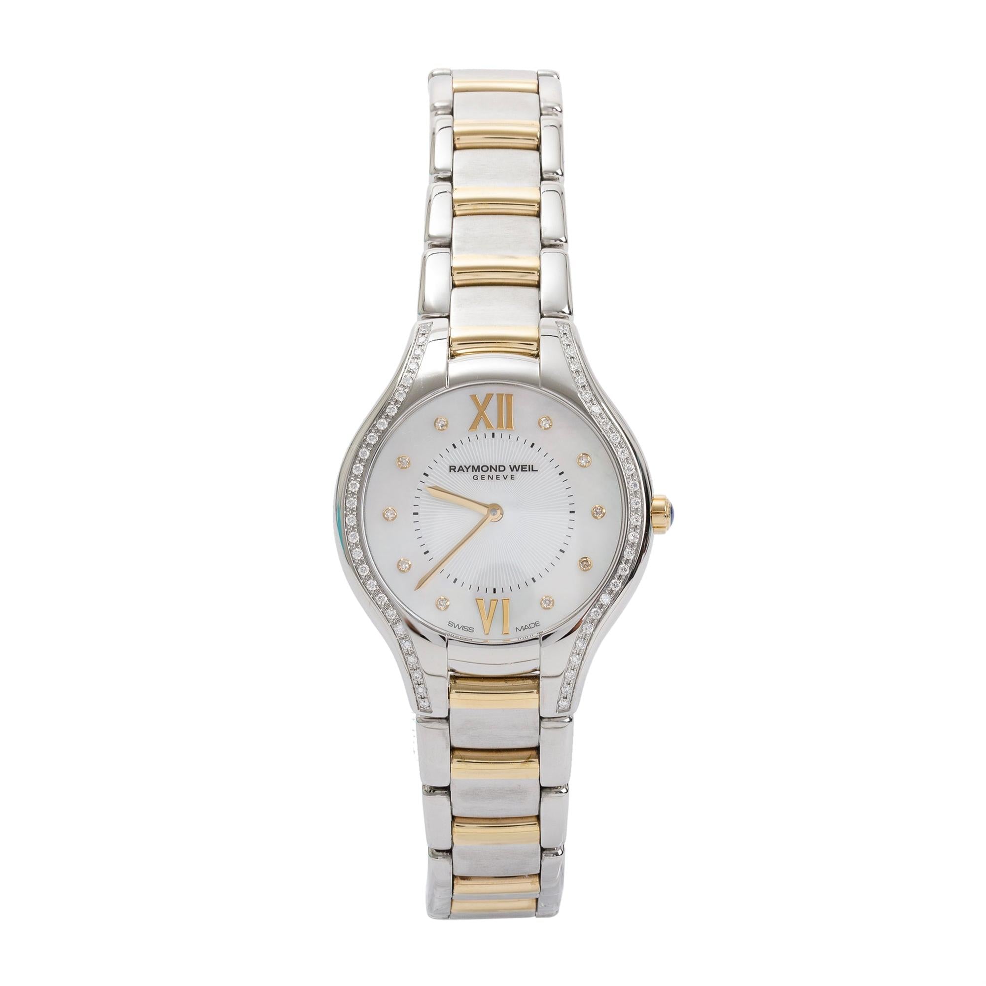 Raymond Weil Two-Tone Noemia 32MM Diamond Watch w/ Box, Papers & Receipt