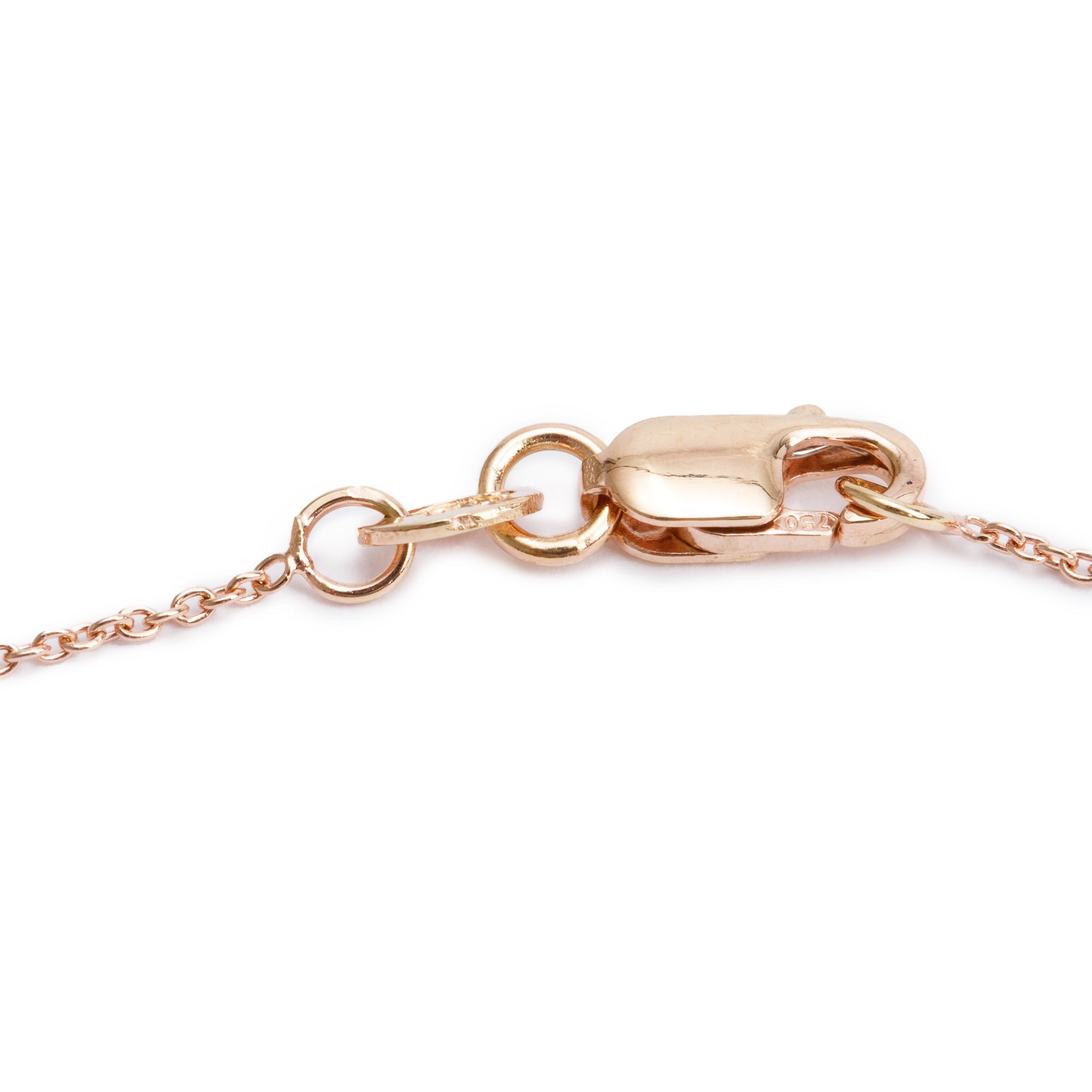 Roberto Coin 18k Rose Gold Diamond Tiny Treasures Ribbon Of Hope Pendant Necklace w/ Box