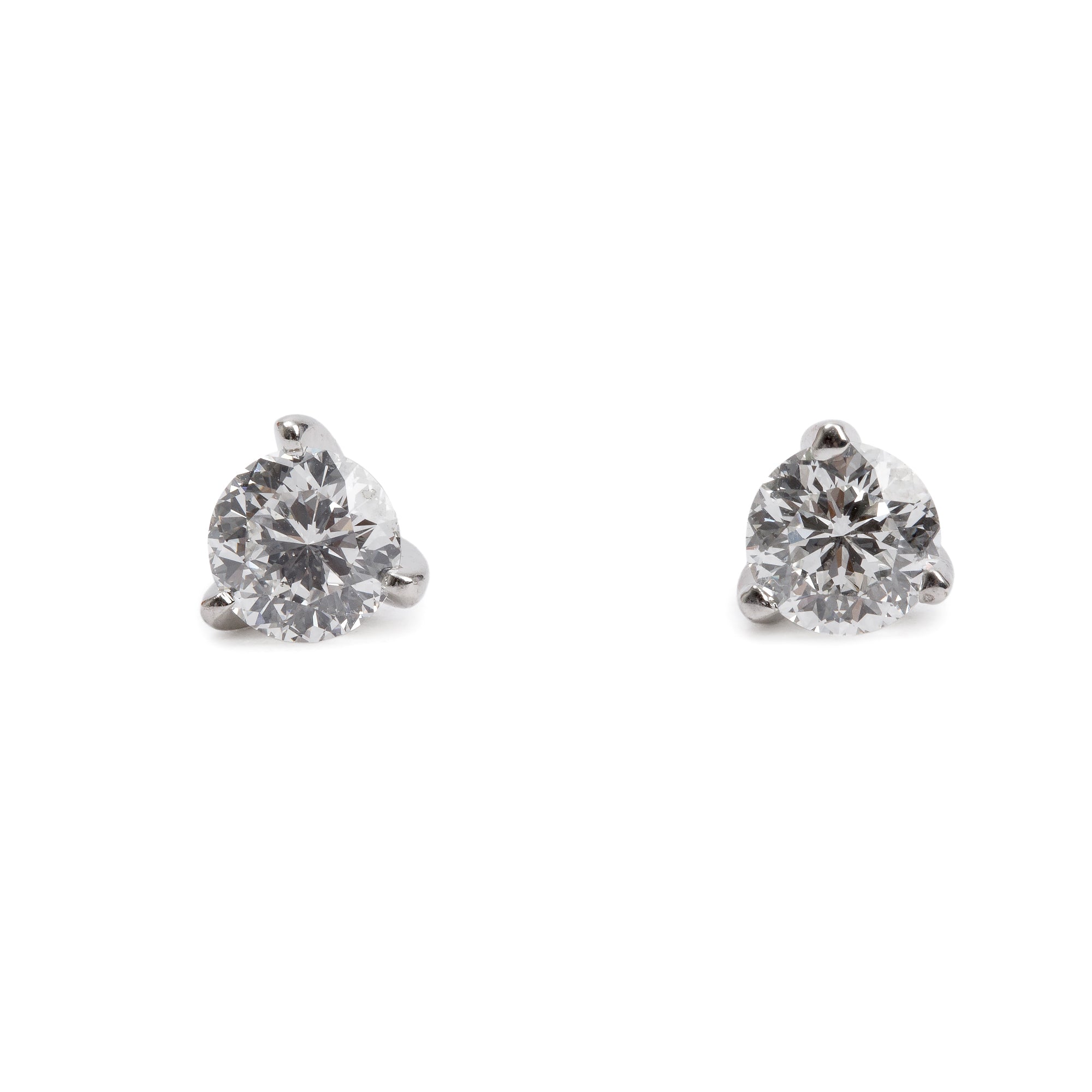 Roberto Coin 18k White Gold 1.41 tcw. Diamond Tulip Stud Earrings
