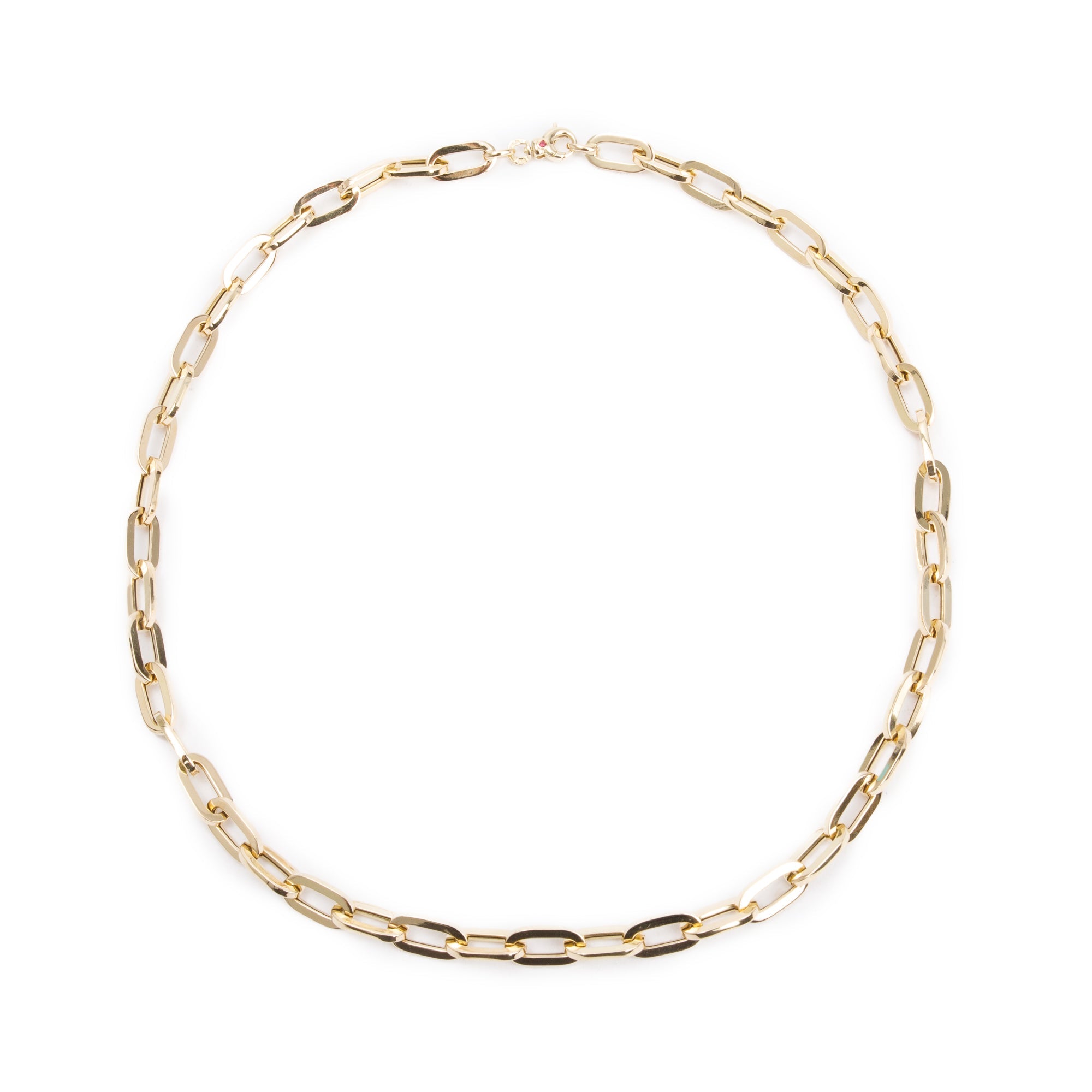 Roberto Coin 18k Yellow Gold Heavy Gauge Paperclip Link Chain Necklace