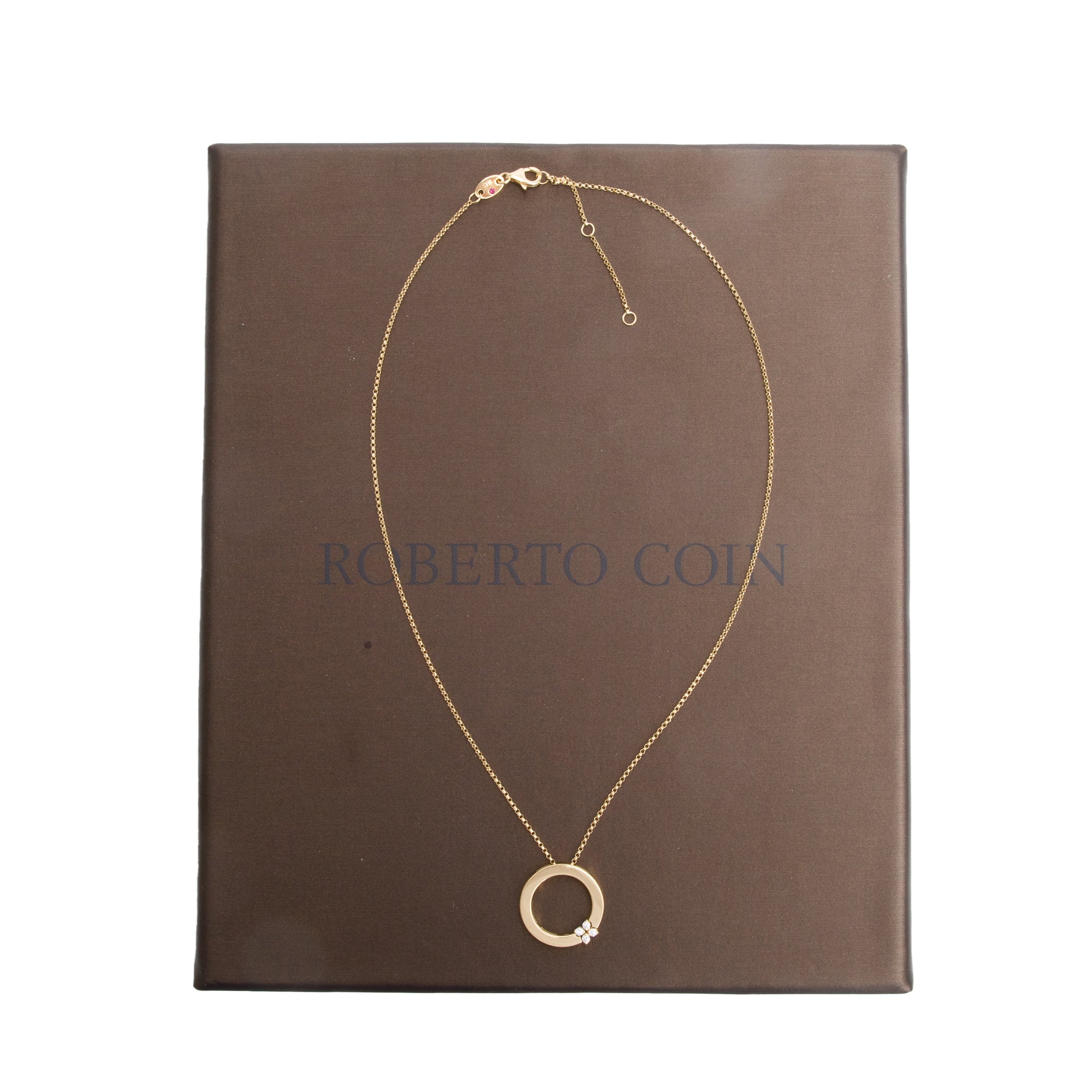 Roberto Coin 18k Yellow Gold Love in Verona Diamond Flower Pendant Necklace w/ Box & Receipt
