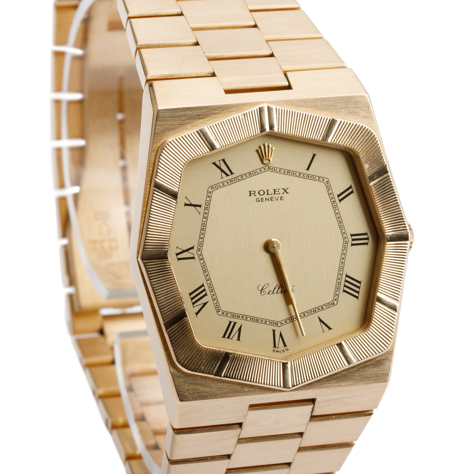 Rolex 18k Yellow Gold Cellini Octagon Jumbo King Midas Watch 4370