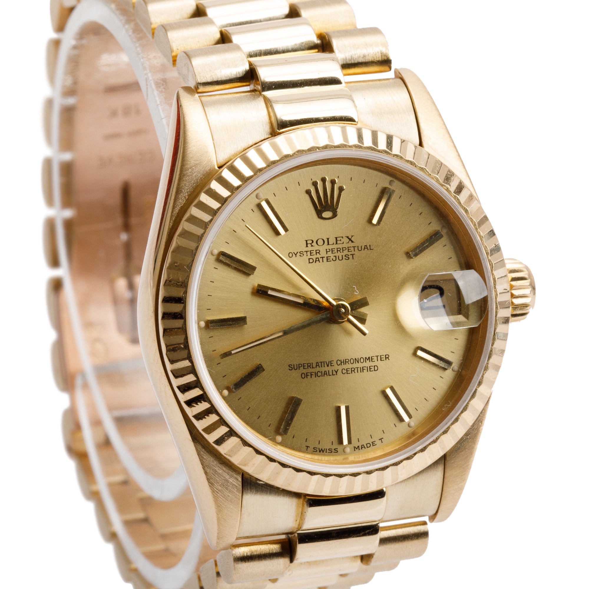 Rolex 18k Yellow Gold Datejust 31 MM Watch 68278