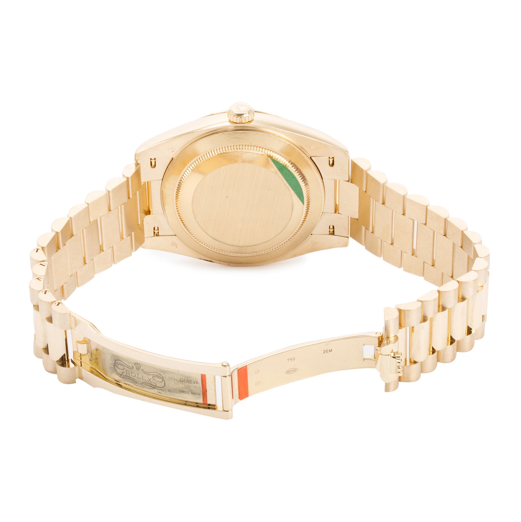 Rolex 18k Yellow Gold Day Date 40 MM President Silver Dial Watch w/ Box & Papers