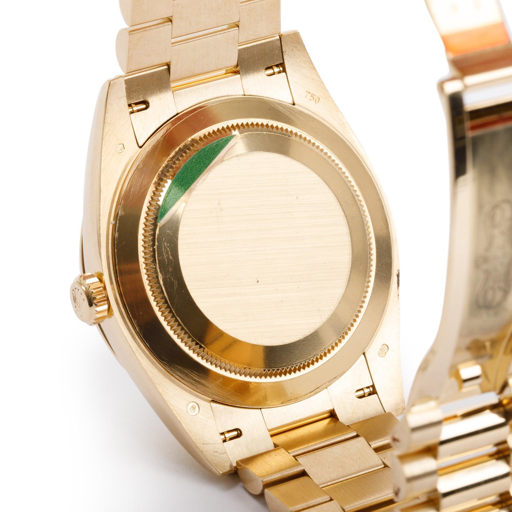 Rolex 18k Yellow Gold Day Date 40 MM President Silver Dial Watch w/ Box & Papers