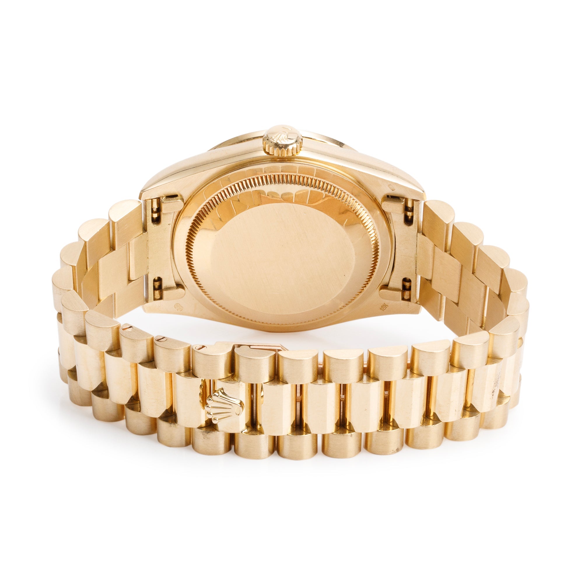 Rolex 18k Yellow Gold Diamond Bezel & Dial Day Date 36 MM President Watch 18388 w/ Box