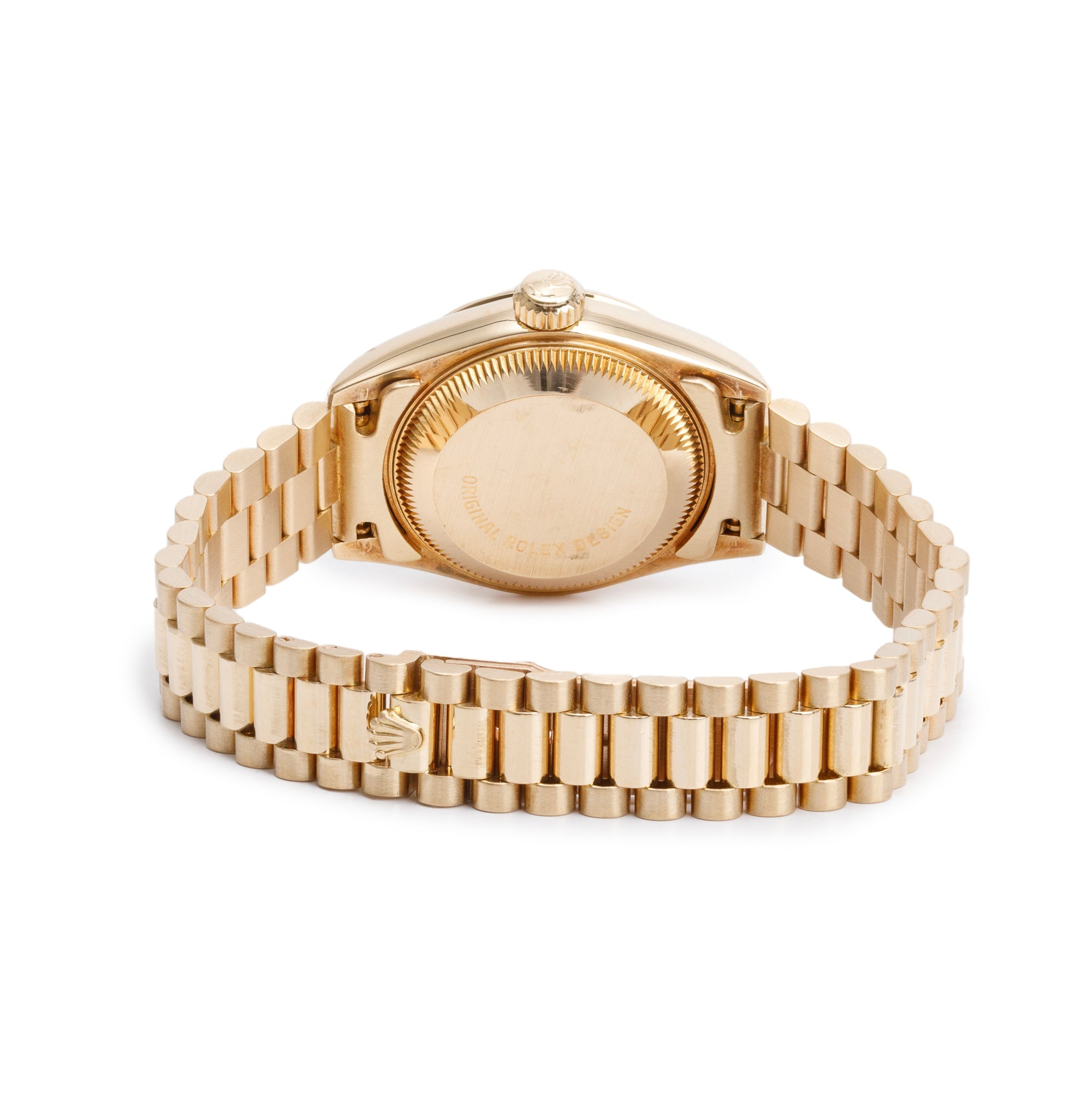 Rolex 18k Yellow Gold Diamond Bezel Lady-Datejust 26 MM Watch 69258 w/ Box