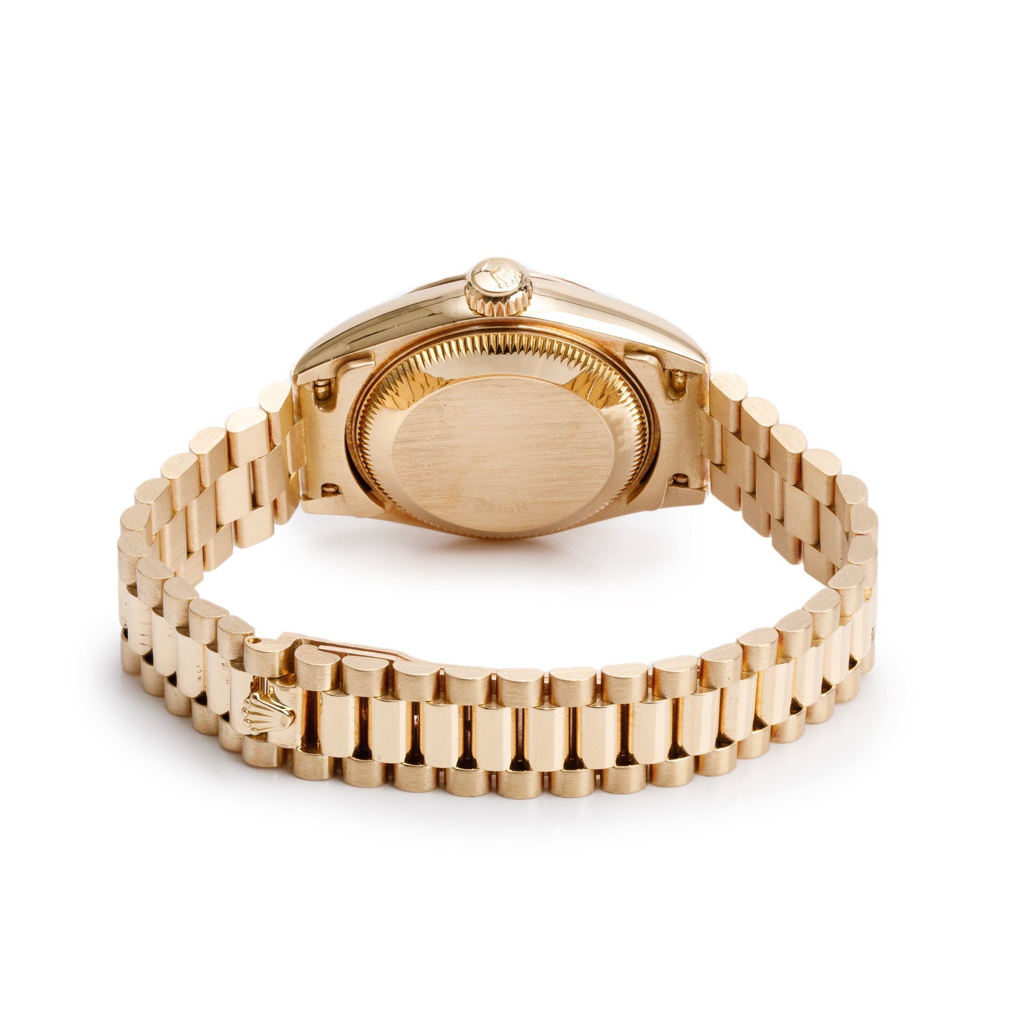 Rolex 18k Yellow Gold Lady-Datejust President 26 MM Watch 69178