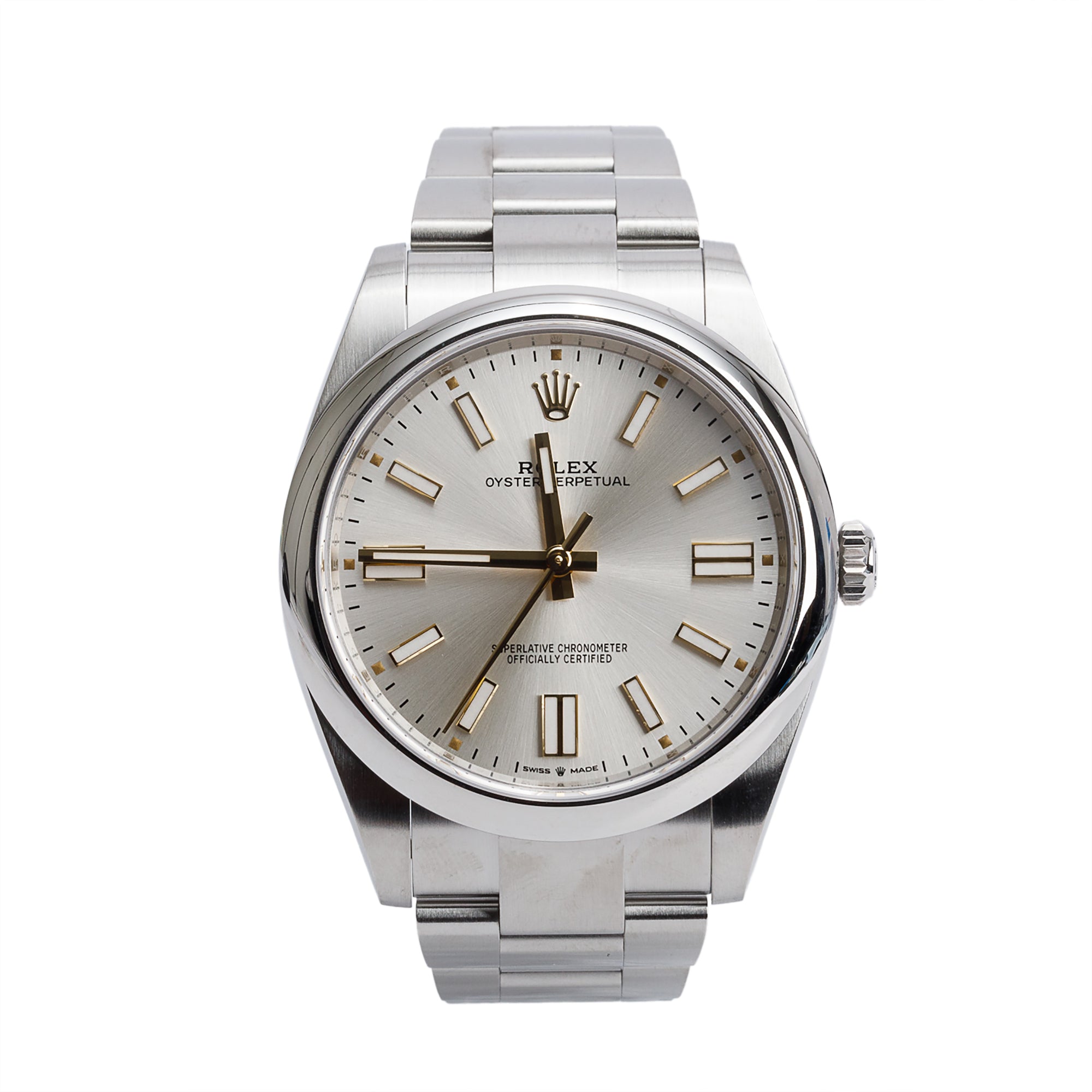 Rolex 2024 Stainless Steel Oyster Perpetual 41 MM Watch Silver Dial 124300 w/ Box, Receipt & Papers