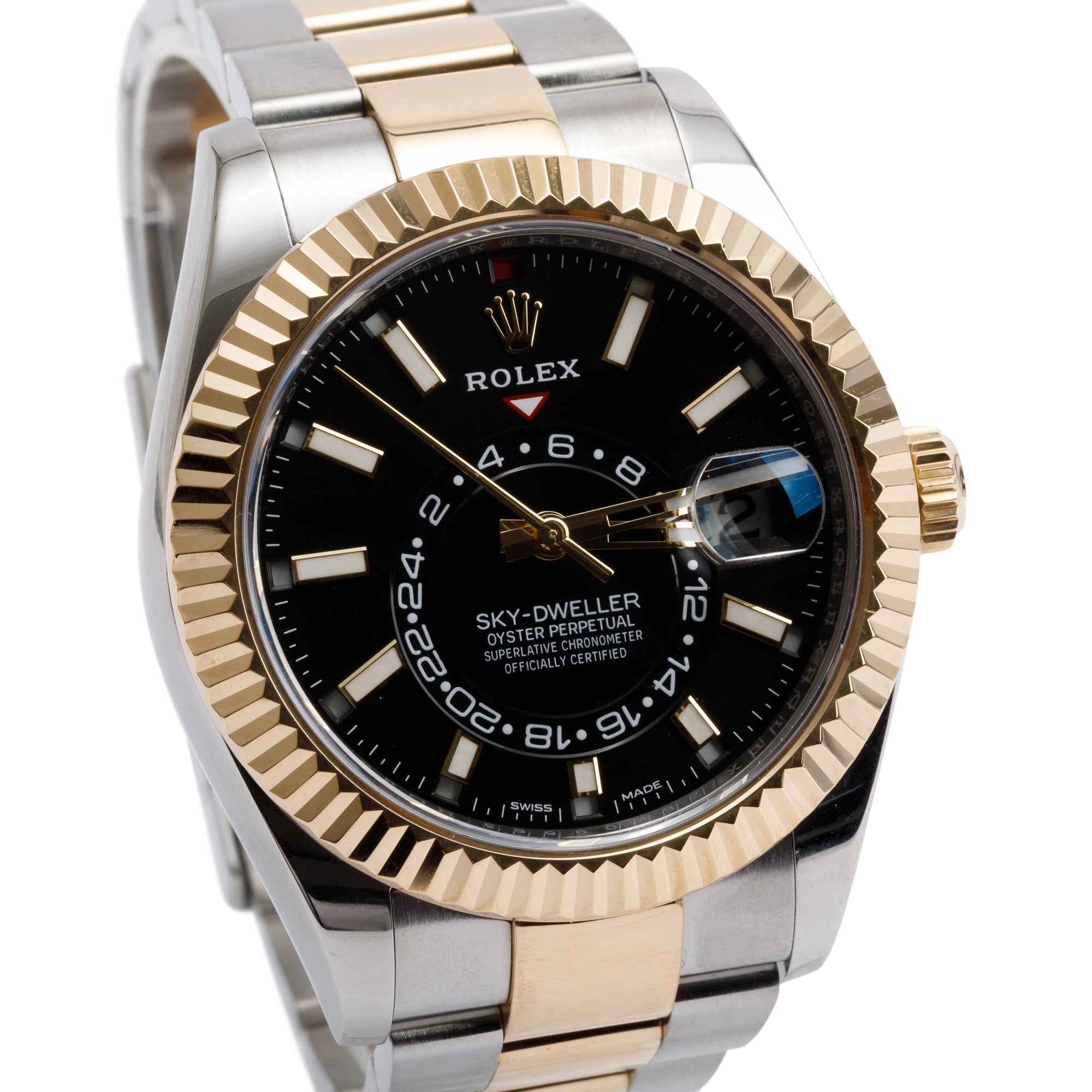 Rolex 2020 Stainless Steel & 18k Yellow Gold Sky-Dweller 42 MM Date Watch 326933 w/ Papers