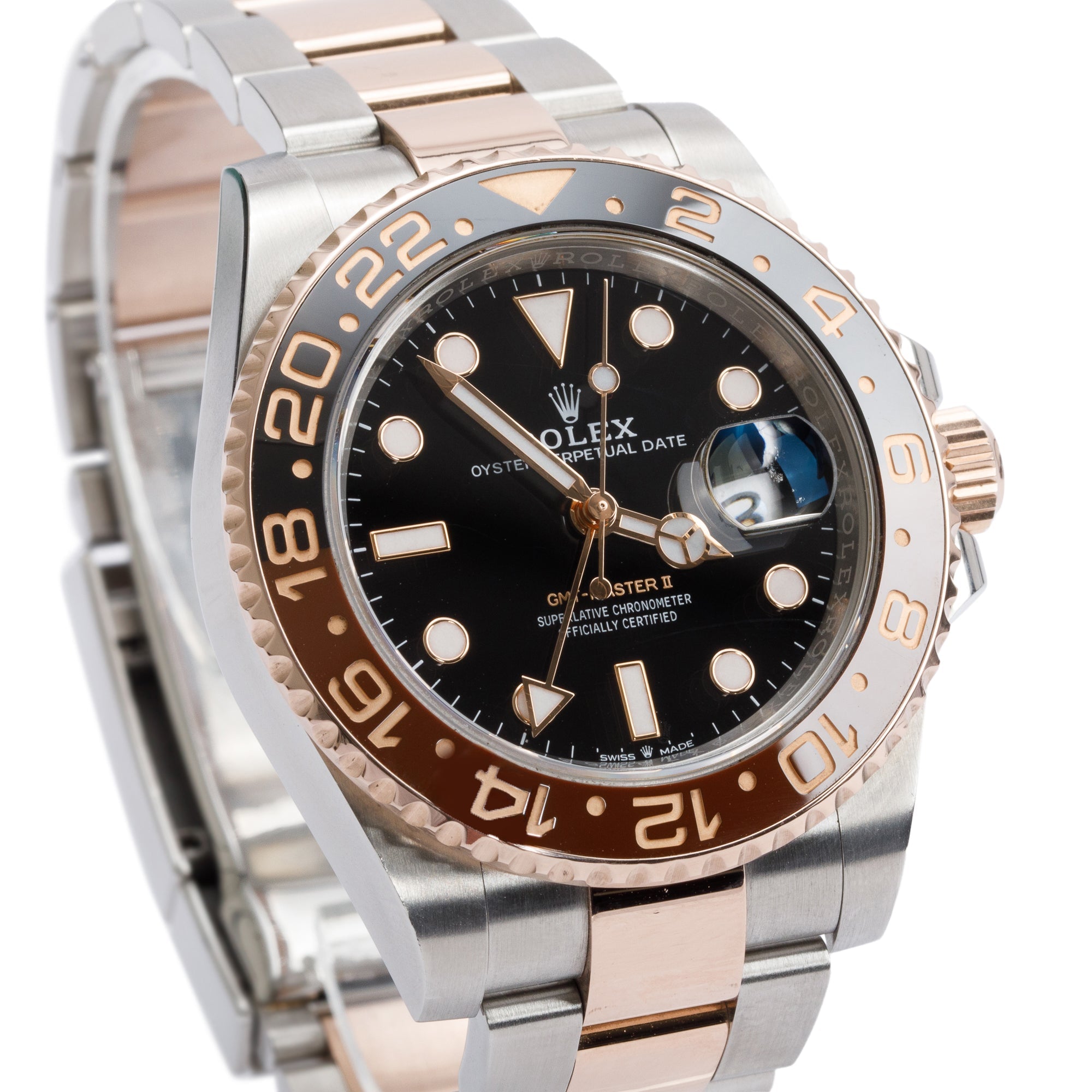 Rolex 2021 Stainless Steel & 18k Rose Gold GMT-Master II "Root Beer" 40 MM Watch 126711CHNR w/ Box & Papers