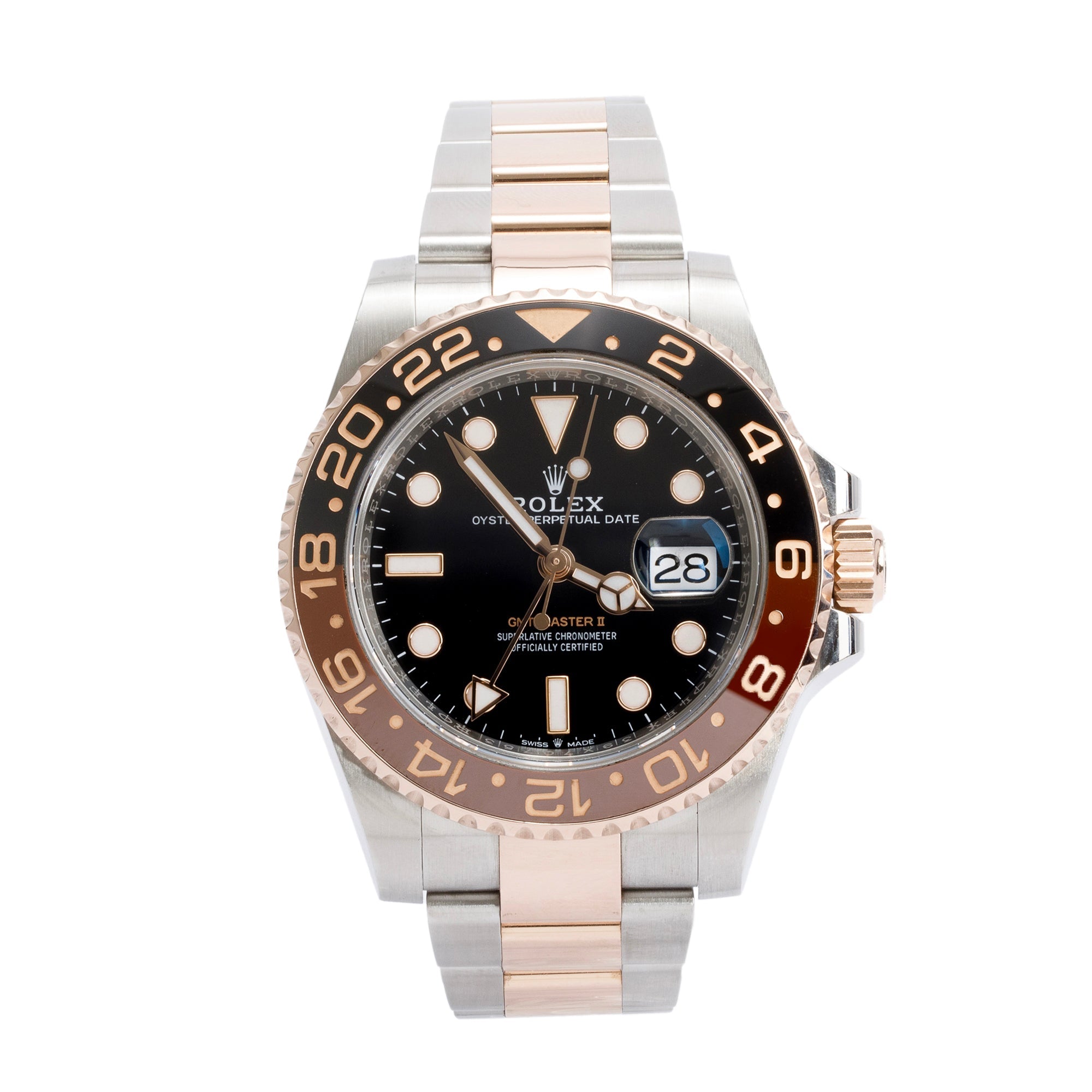 Rolex 2021 Stainless Steel & 18k Rose Gold GMT-Master II "Root Beer" 40 MM Watch 126711CHNR w/ Box & Papers