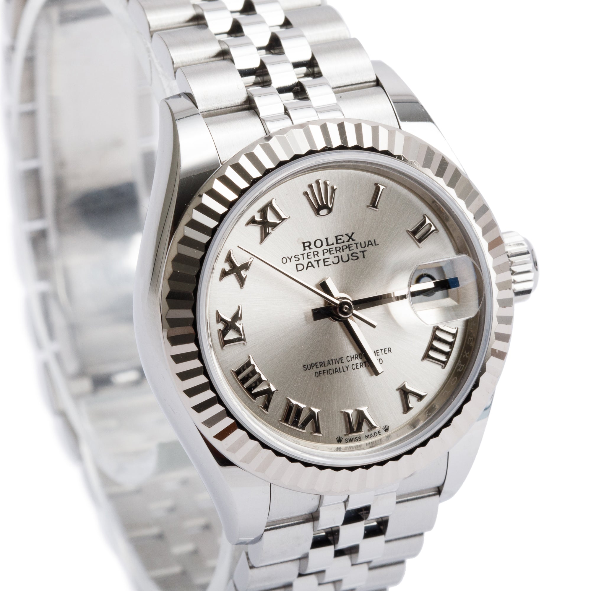 Rolex 2021 Stainless Steel & 18k White Gold Lady-Datejust 28 MM Watch 279174 w/ Box & Papers