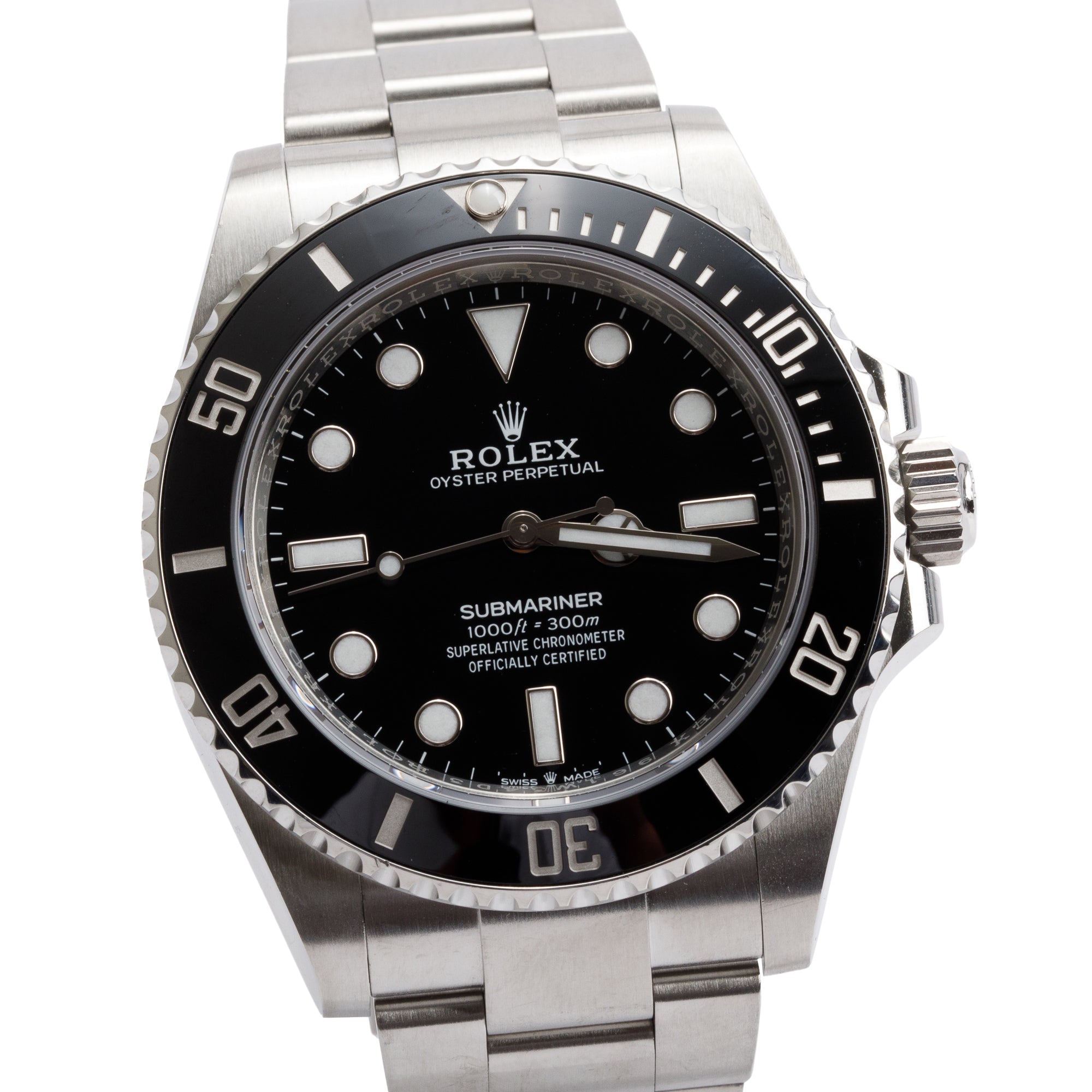 Rolex 2021 Stainless Steel Submariner (No Date) 41 MM Automatic Watch 124060 w/ Box & Papers