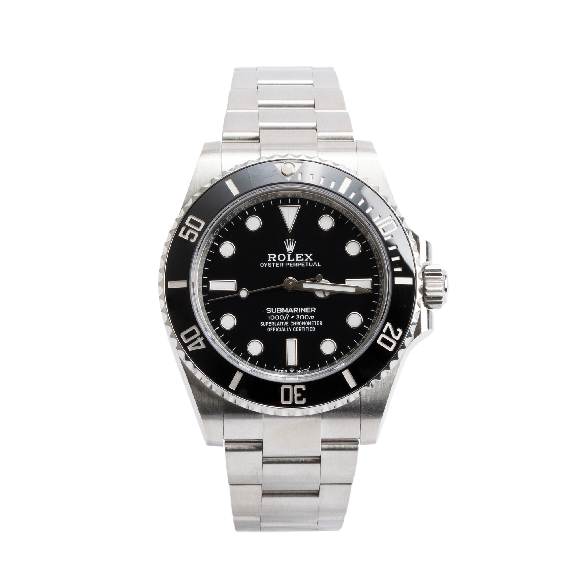 Rolex 2021 Stainless Steel Submariner (No Date) 41 MM Automatic Watch 124060 w/ Box & Papers