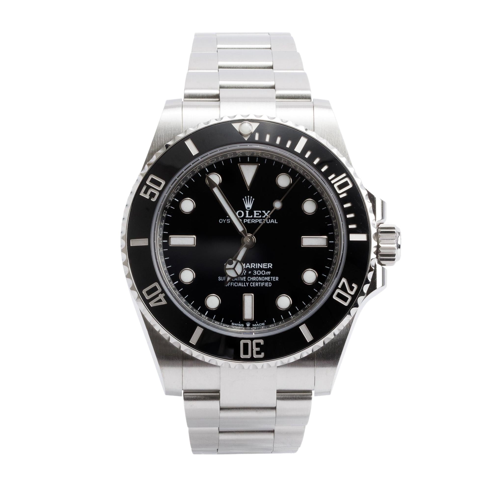 Rolex 2021 Stainless Steel Submariner (No Date) 41 MM Automatic Watch 124060 w/ Box & Papers