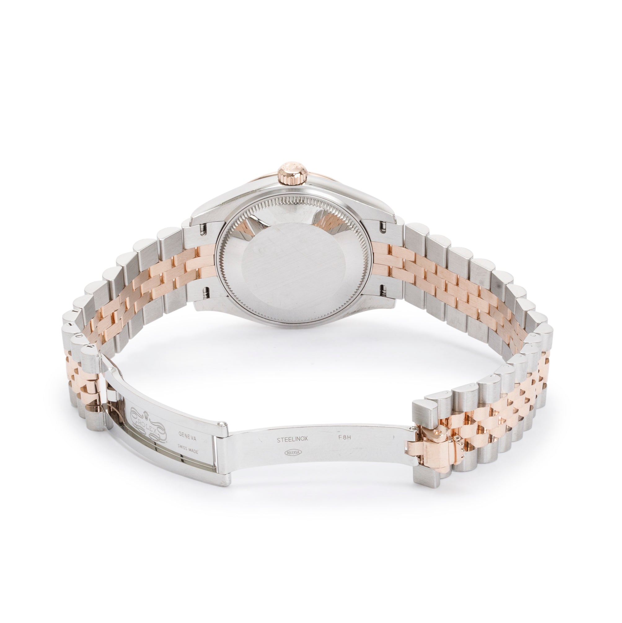 Rolex 2022 Stainless Steel & 18k Everose Gold Datejust Floral Motif Diamond Dial 31 MM Watch w/ Box