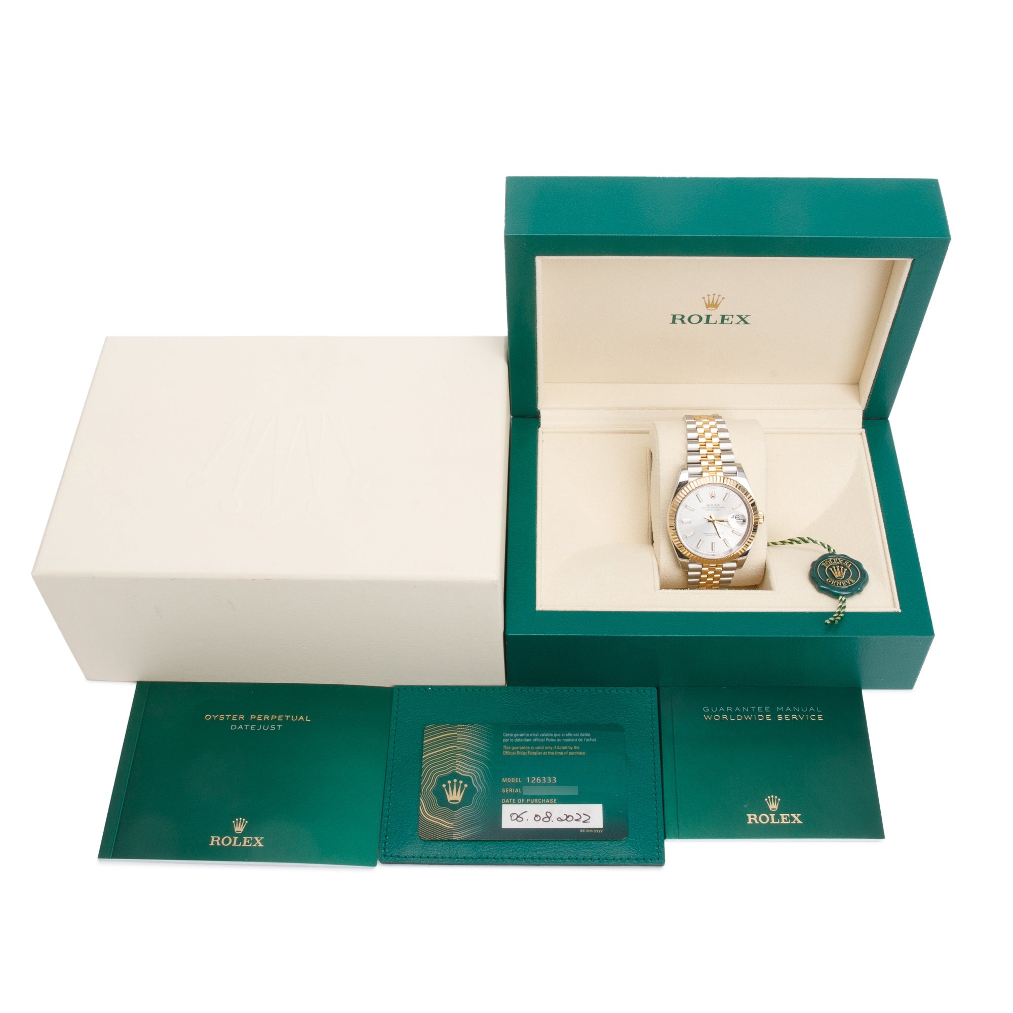 Rolex 2022 Stainless Steel & 18k Yellow Gold Oyster Perpetual Datejust 41 MM Watch 126333 w/ Box & Papers