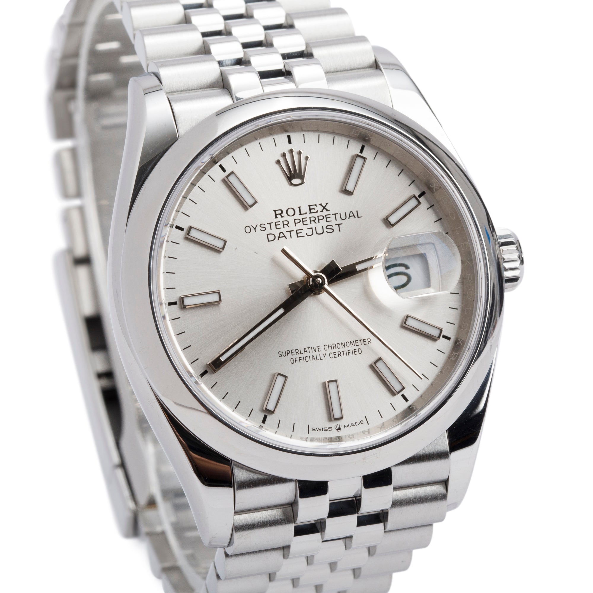 Rolex 2022 Stainless Steel Datejust 36 MM Silver Dial Automatic Watch 126200 w/ Box & Papers
