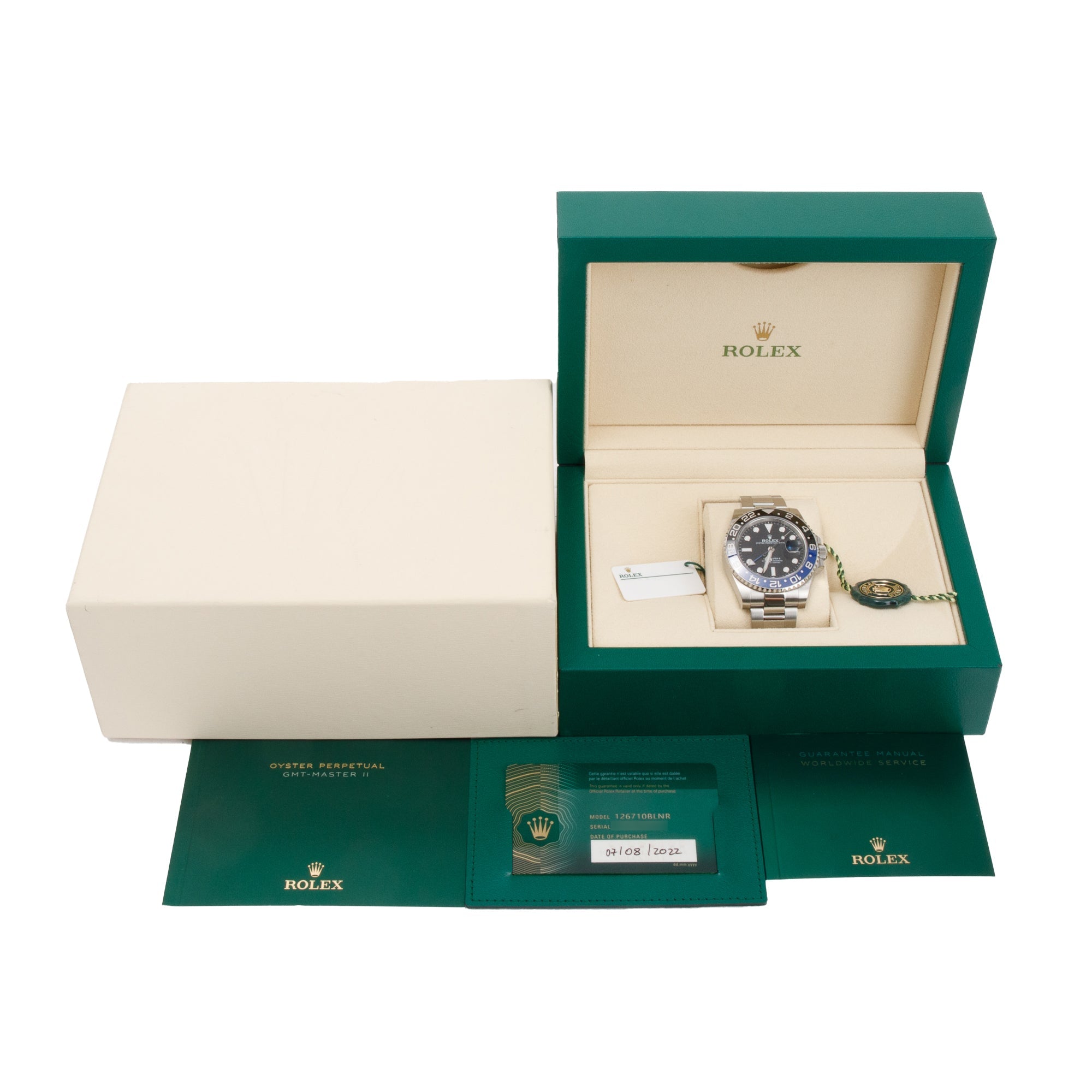 Rolex 2022 Stainless Steel GMT-Master II "Batman" 40 MM Watch w/ Box & Papers