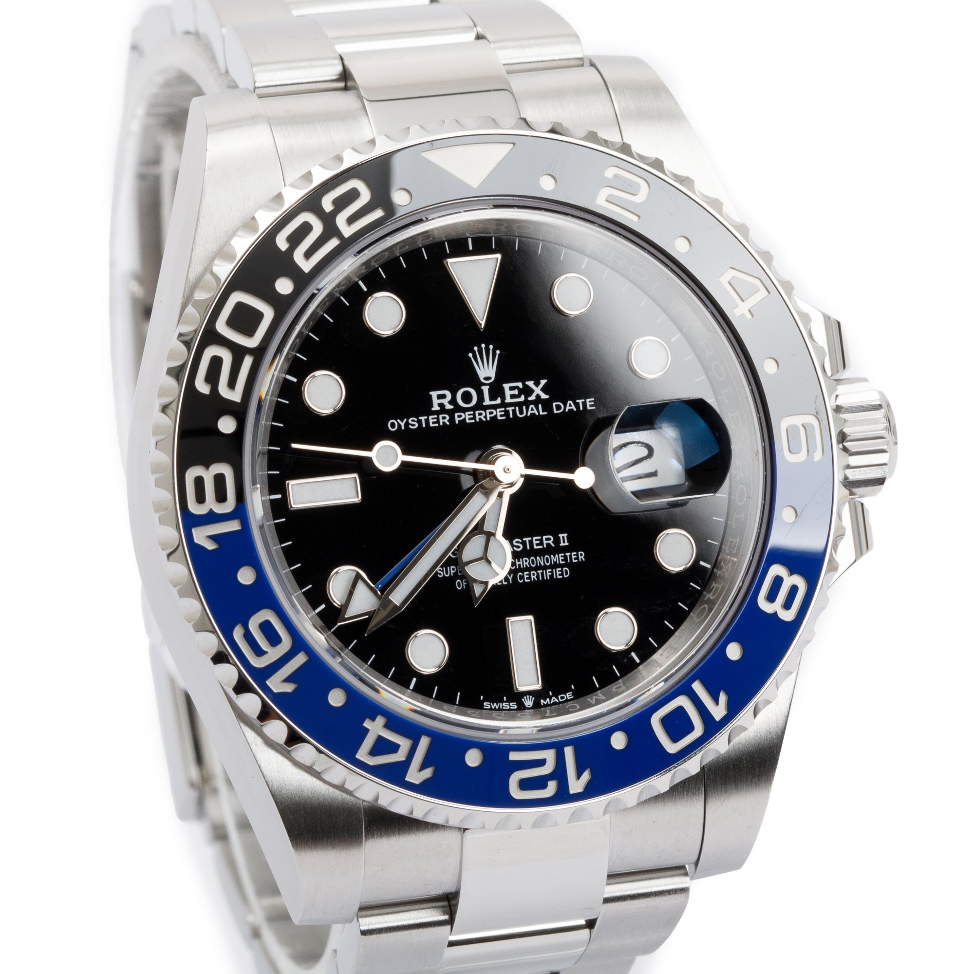 Rolex 2022 Stainless Steel GMT-Master II "Batman" 40 MM Watch w/ Box & Papers