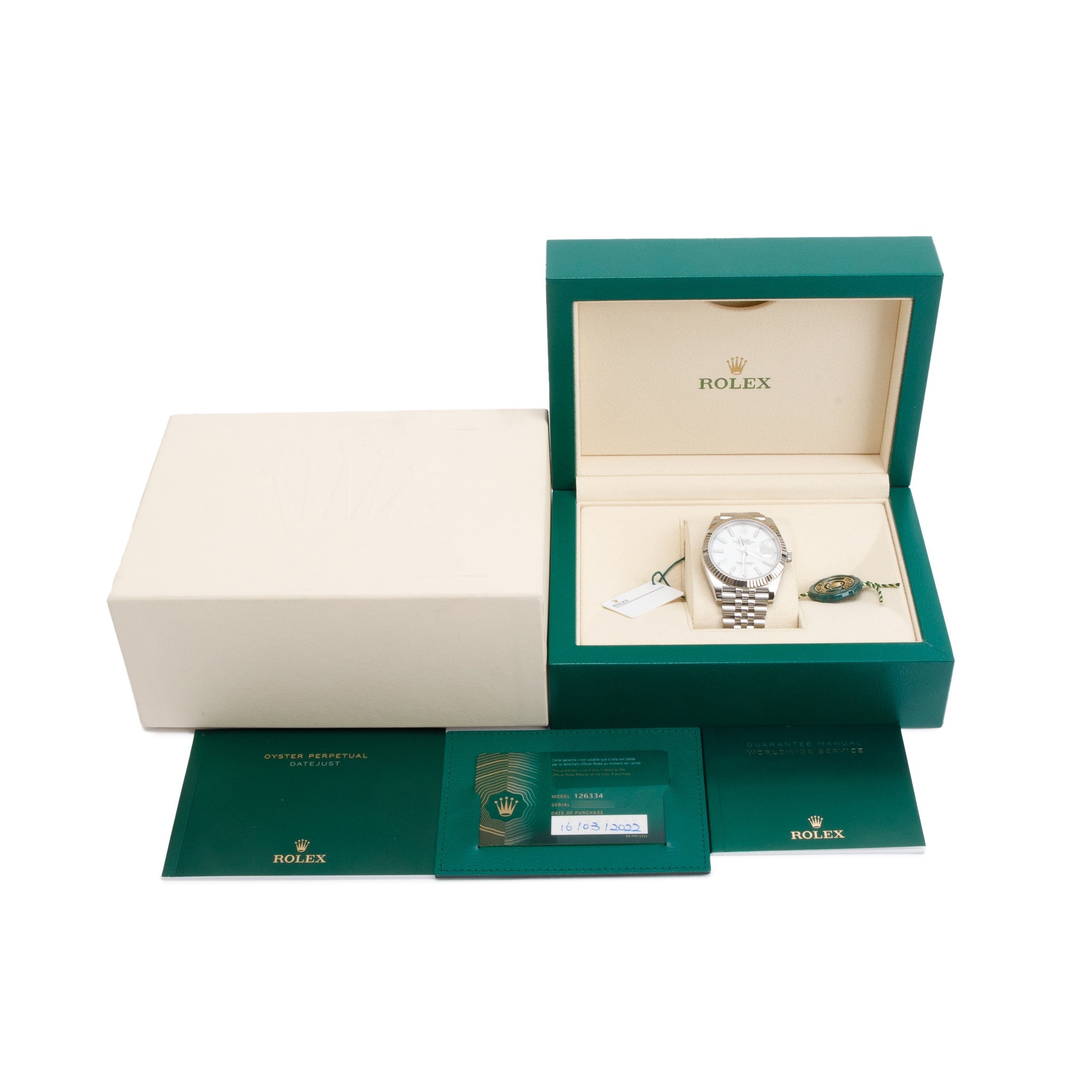 Rolex 2022 Stainless Steel Oyster Perpetual Datejust 41 MM Watch 126334 w/ Box & Papers