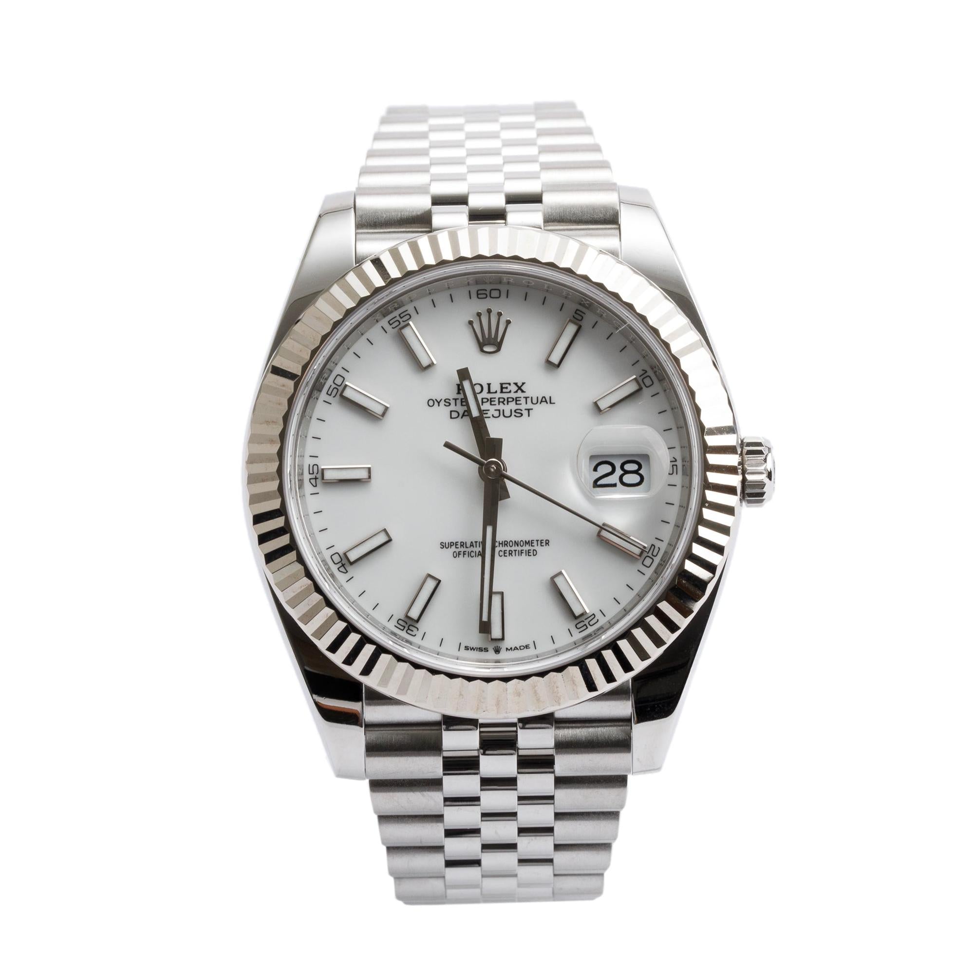 Rolex 2022 Stainless Steel Oyster Perpetual Datejust 41 MM Watch 126334 w/ Box & Papers