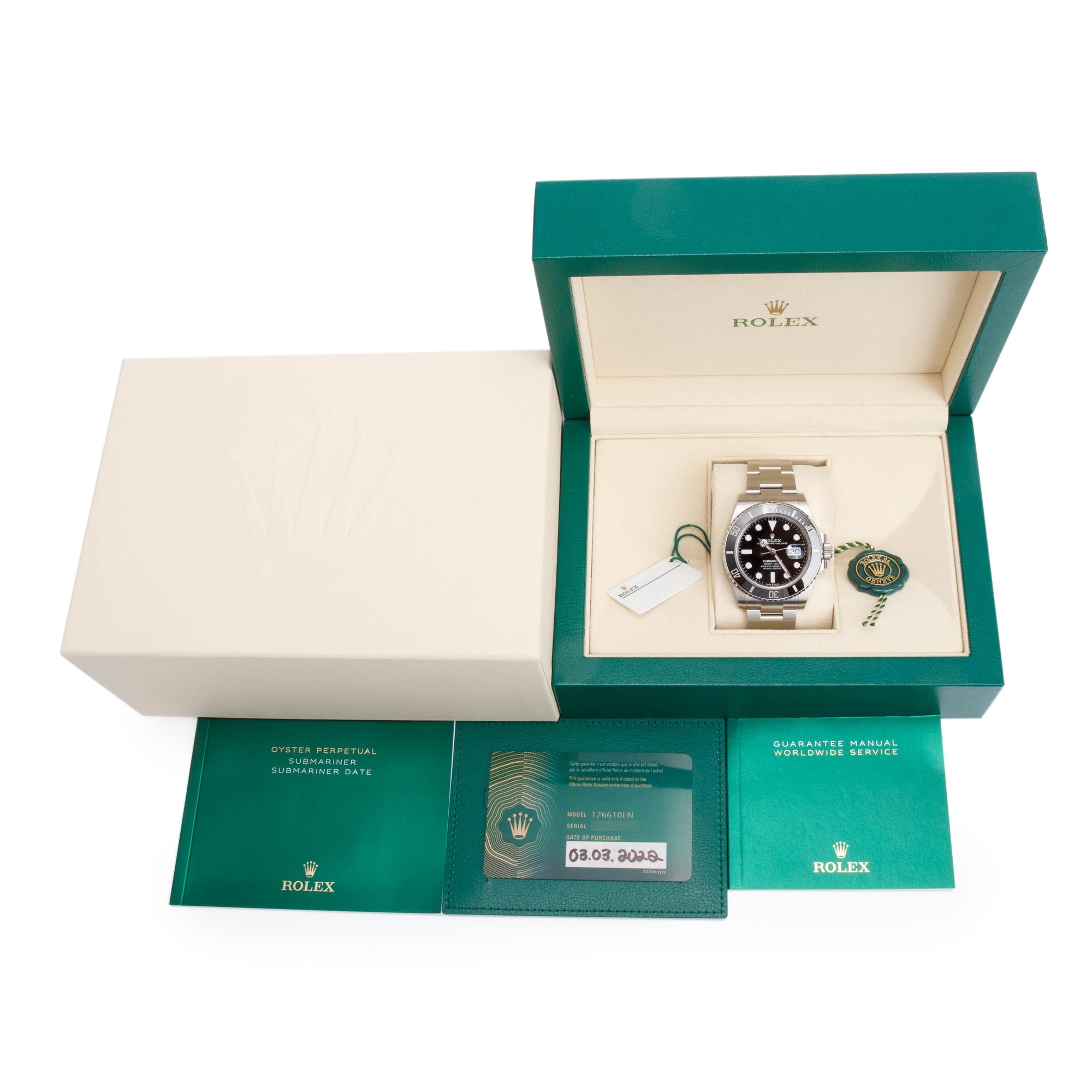 Rolex 2022 Stainless Steel Submariner Date 41 MM Automatic Watch 126610LN w/ Box & Papers