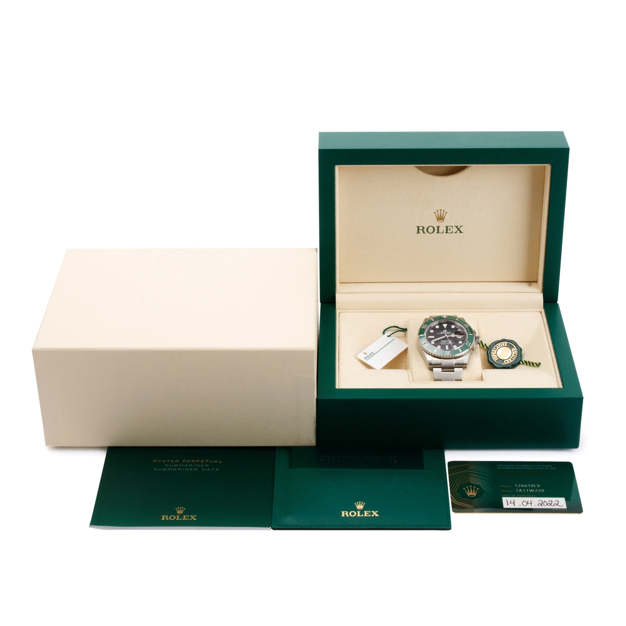 Rolex 2022 Stainless Steel Submariner 'Starbucks' 41 MM Date Watch w/ Box & Papers