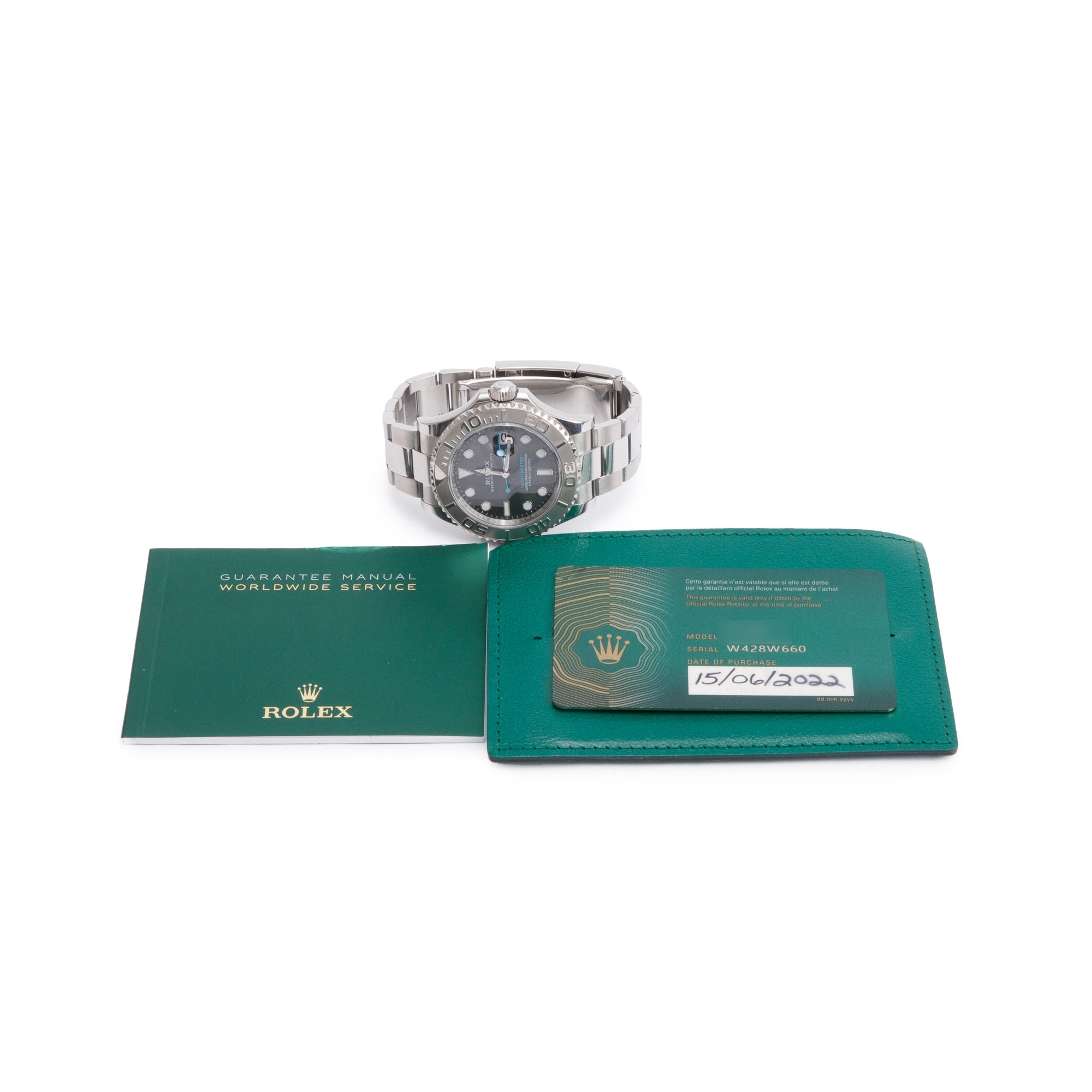 Rolex 2022 Stainless Steel Yacht-Master Date 40 MM Automatic Watch 126622 w/ Papers