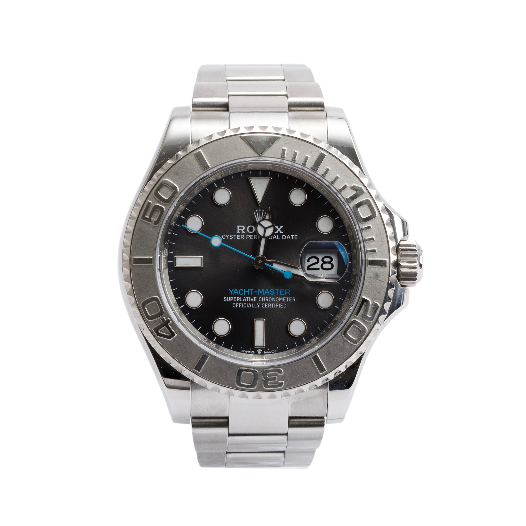 Rolex 2022 Stainless Steel Yacht-Master Date 40 MM Automatic Watch 126622 w/ Papers