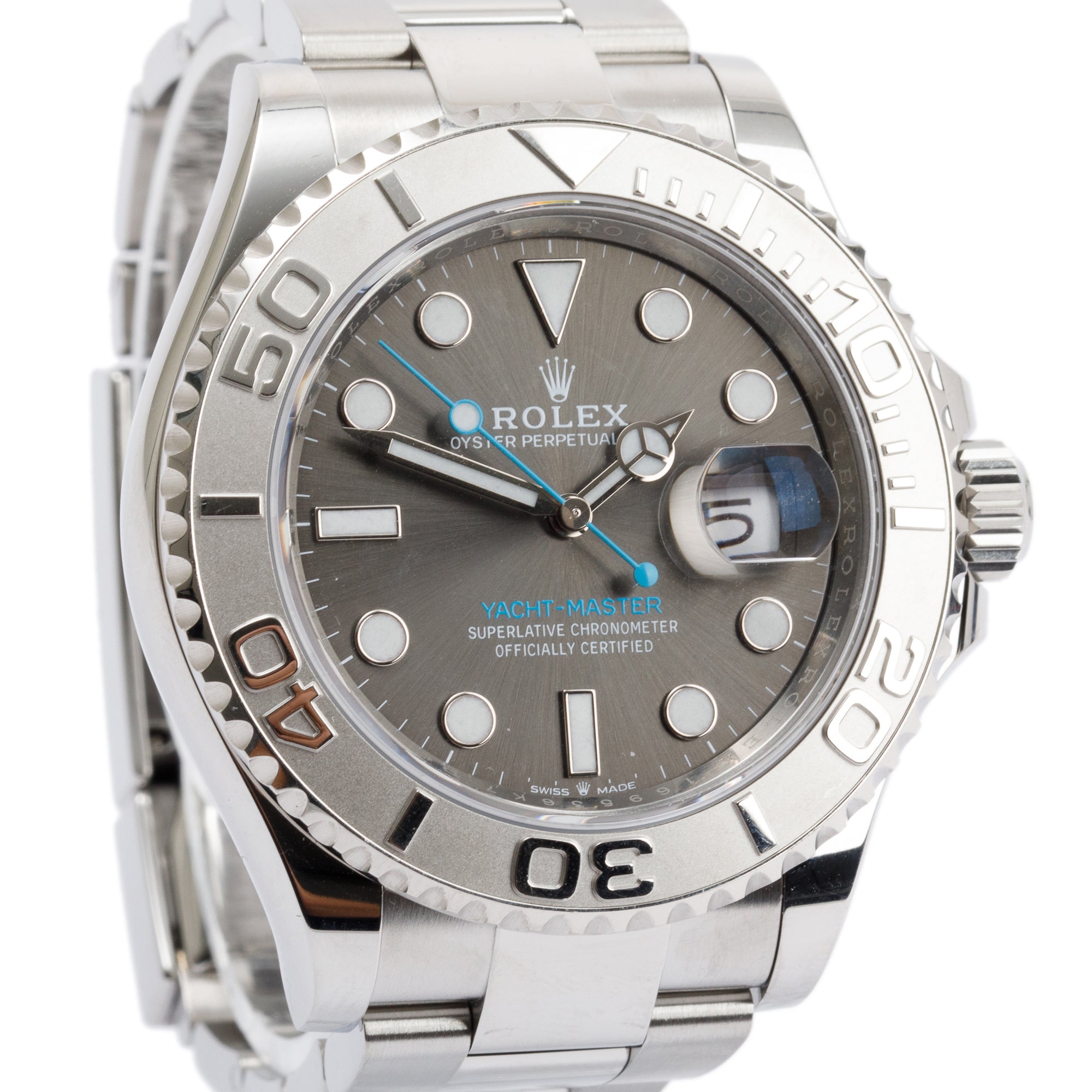 Rolex 2022 Stainless Steel Yacht-Master Date 40 MM Automatic Watch w/ Box & Papers