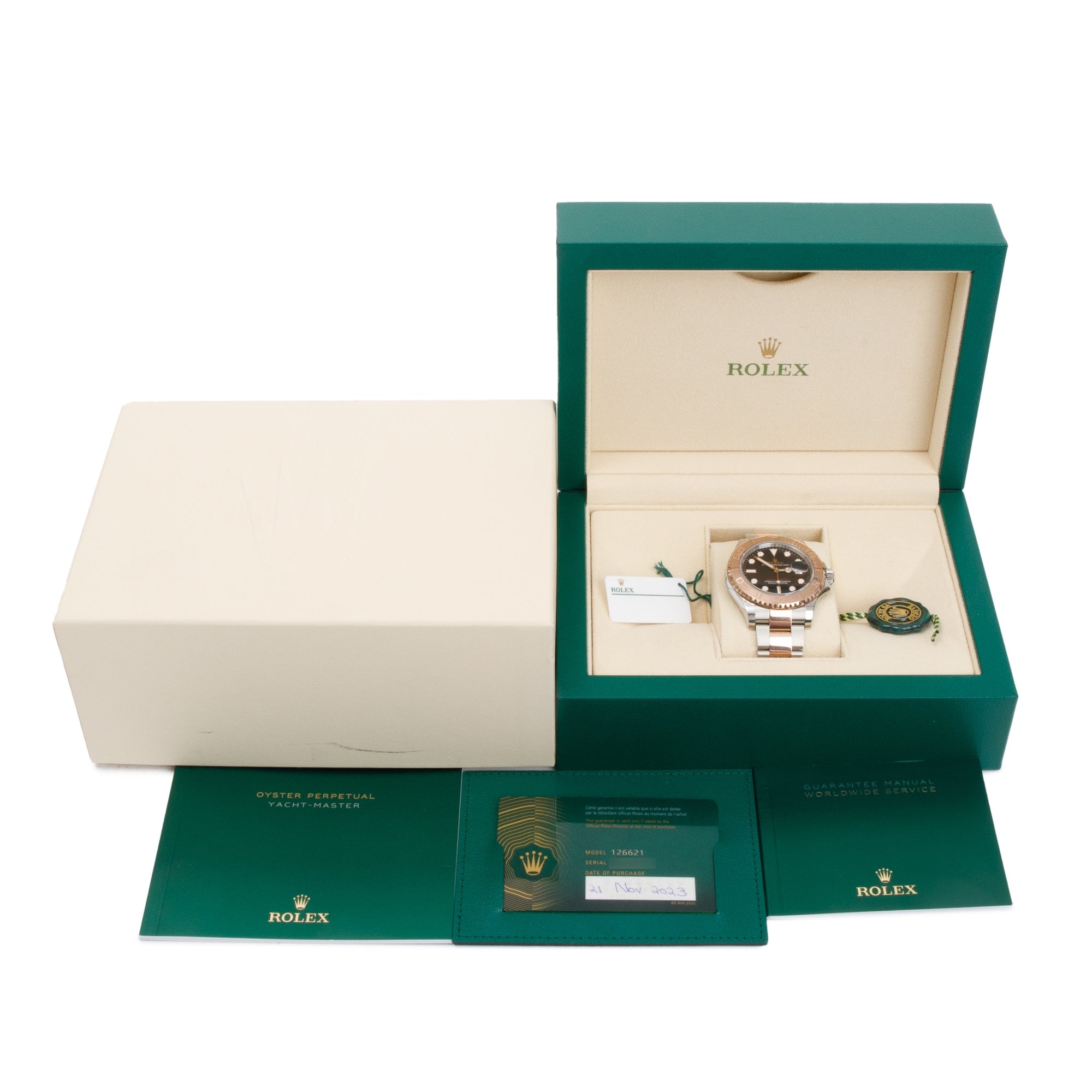 Rolex 2023 Stainless Steel & 18k Rose Gold Yacht-Master Date 40 MM Automatic Watch w/ Box & Papers