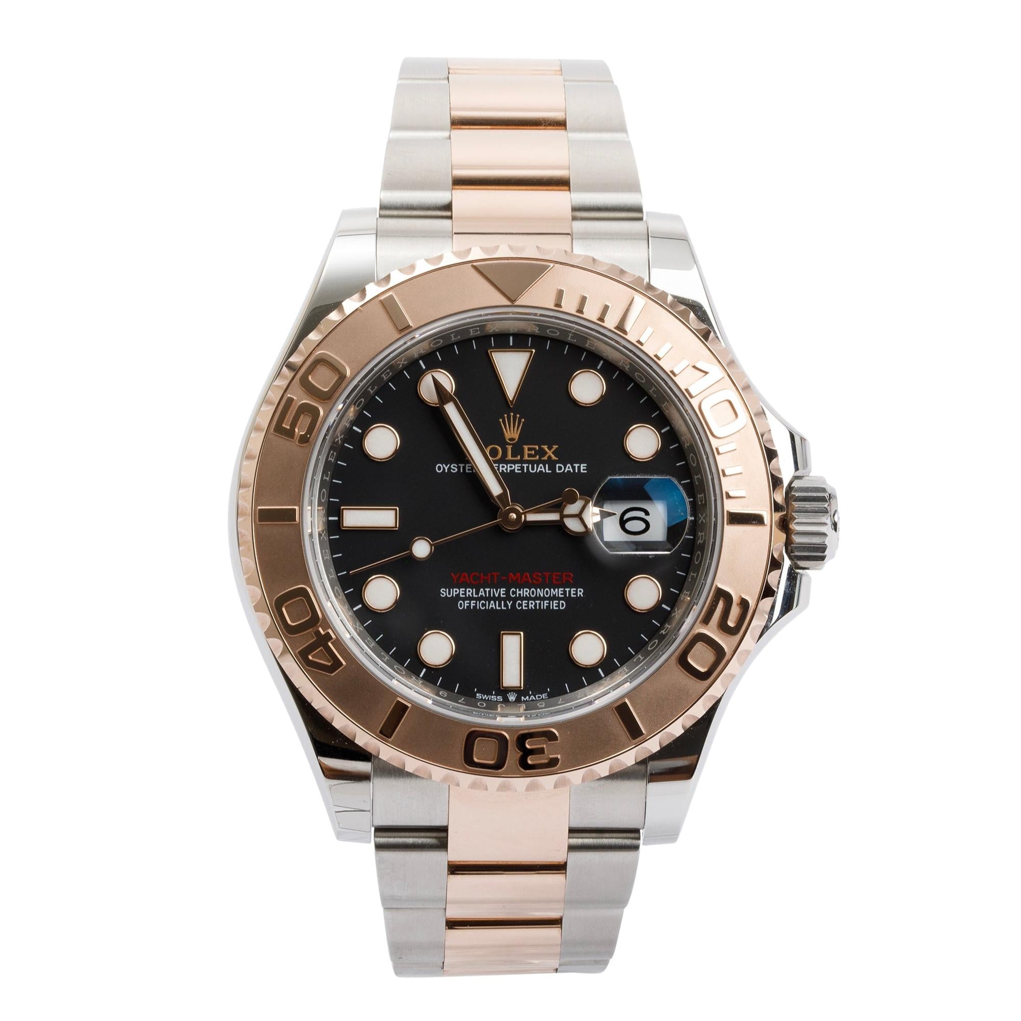 Rolex 2023 Stainless Steel & 18k Rose Gold Yacht-Master Date 40 MM Automatic Watch w/ Box & Papers