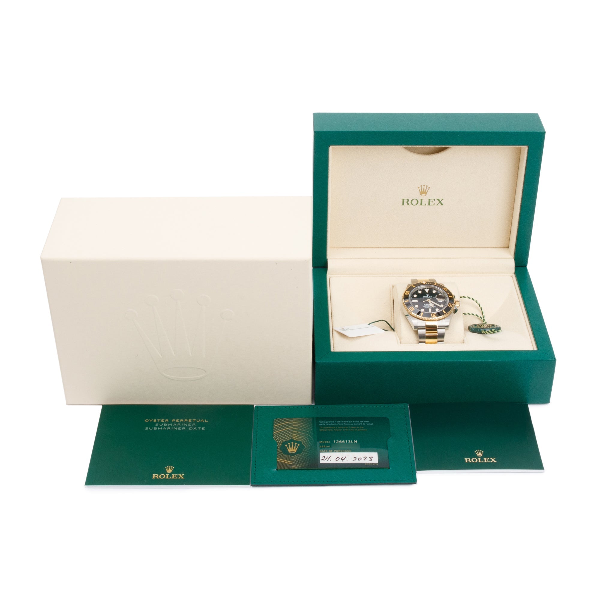 Rolex 2023 Stainless Steel & 18k Yellow Gold Submariner Date 41 MM Automatic Watch 126613LN w/ Box & Papers