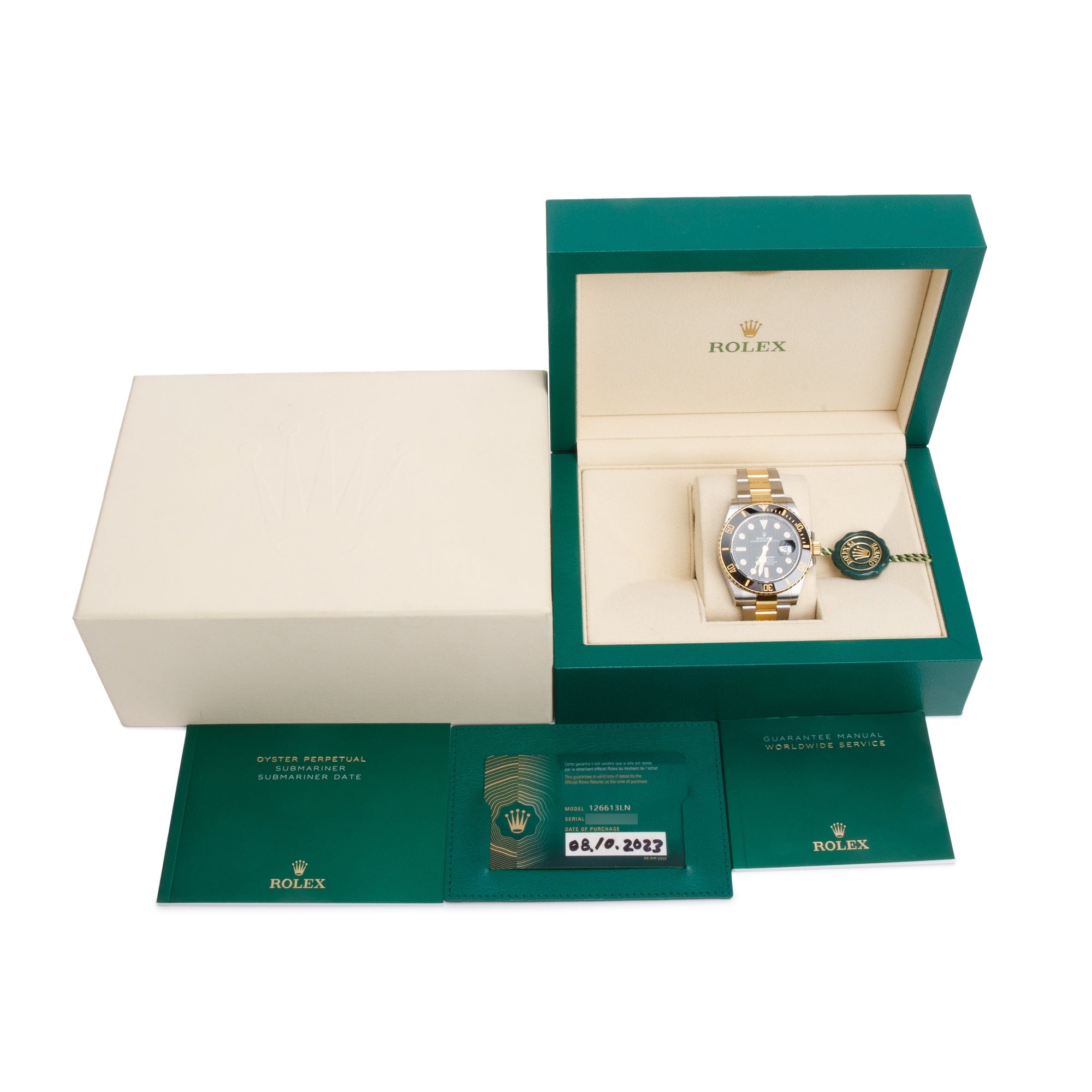 Rolex 2023 Stainless Steel & 18k Yellow Gold Submariner Date 41 MM Automatic Watch 126613LN w/ Box & Papers