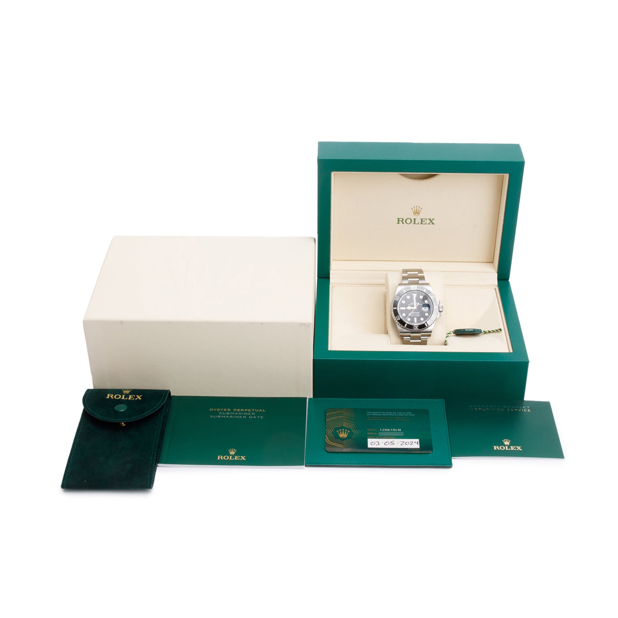 Rolex 2024 Stainless Steel Submariner Date 41 MM Automatic Watch 126610LN w/ Box & Papers