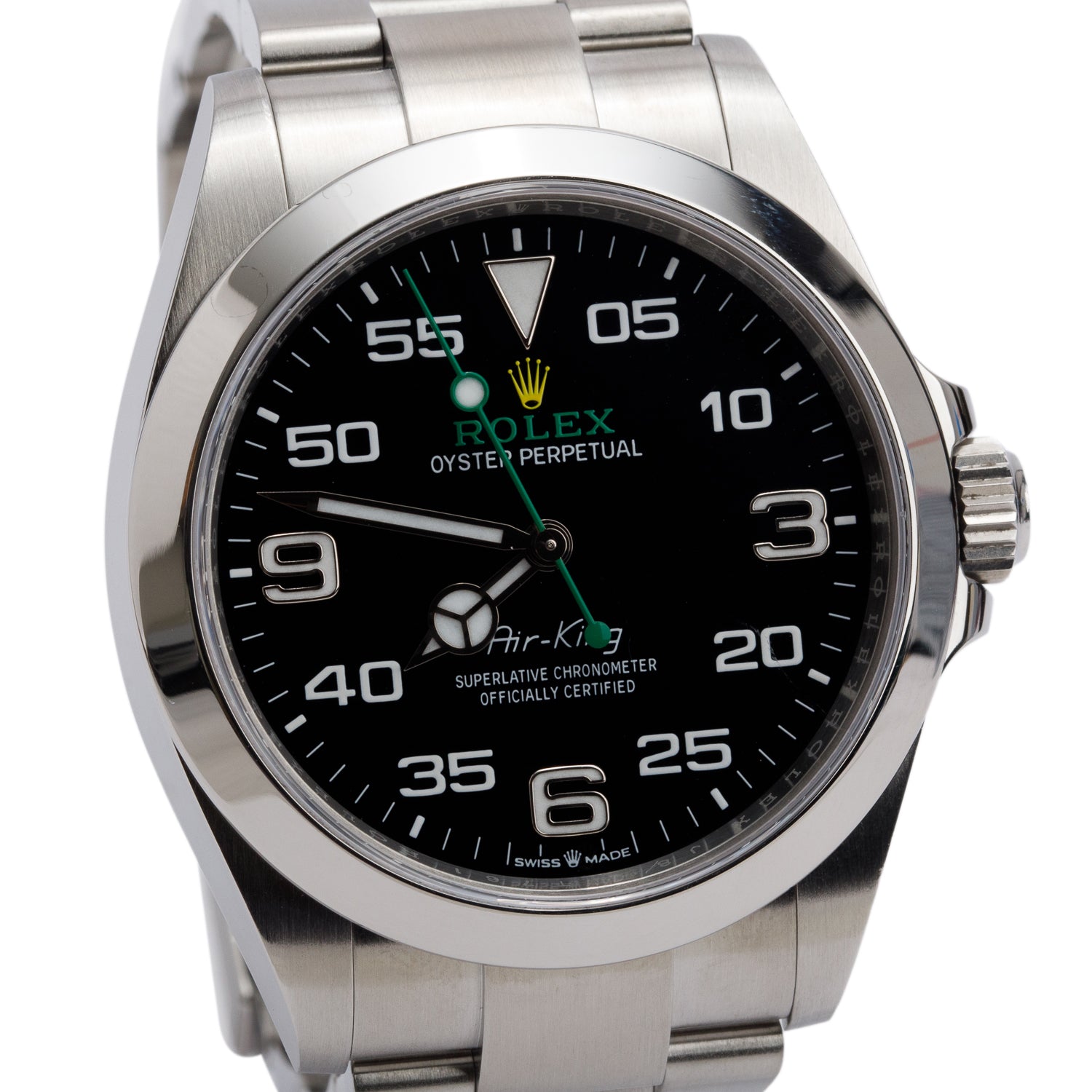 Rolex 2024 Stainless Steel Oyster Perpetual Air King 40 MM Watch Black Dial 126900 w/ Box & Papers