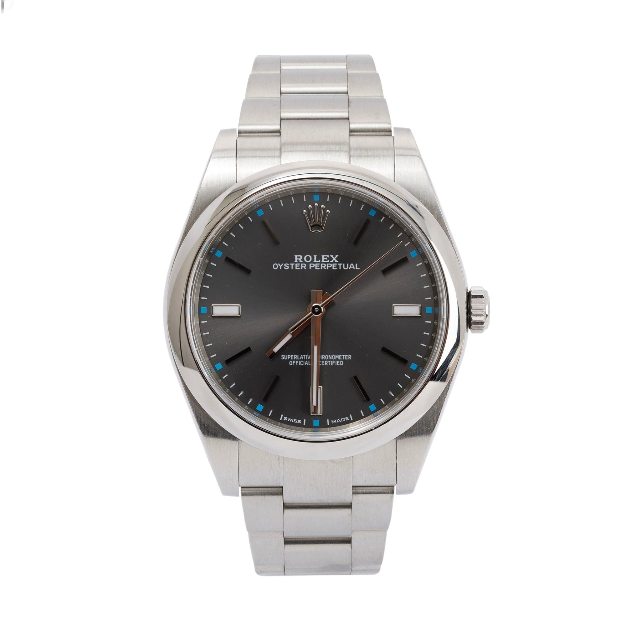 Rolex Oyster Perpetual 39 MM Watch w/ Box & Papers