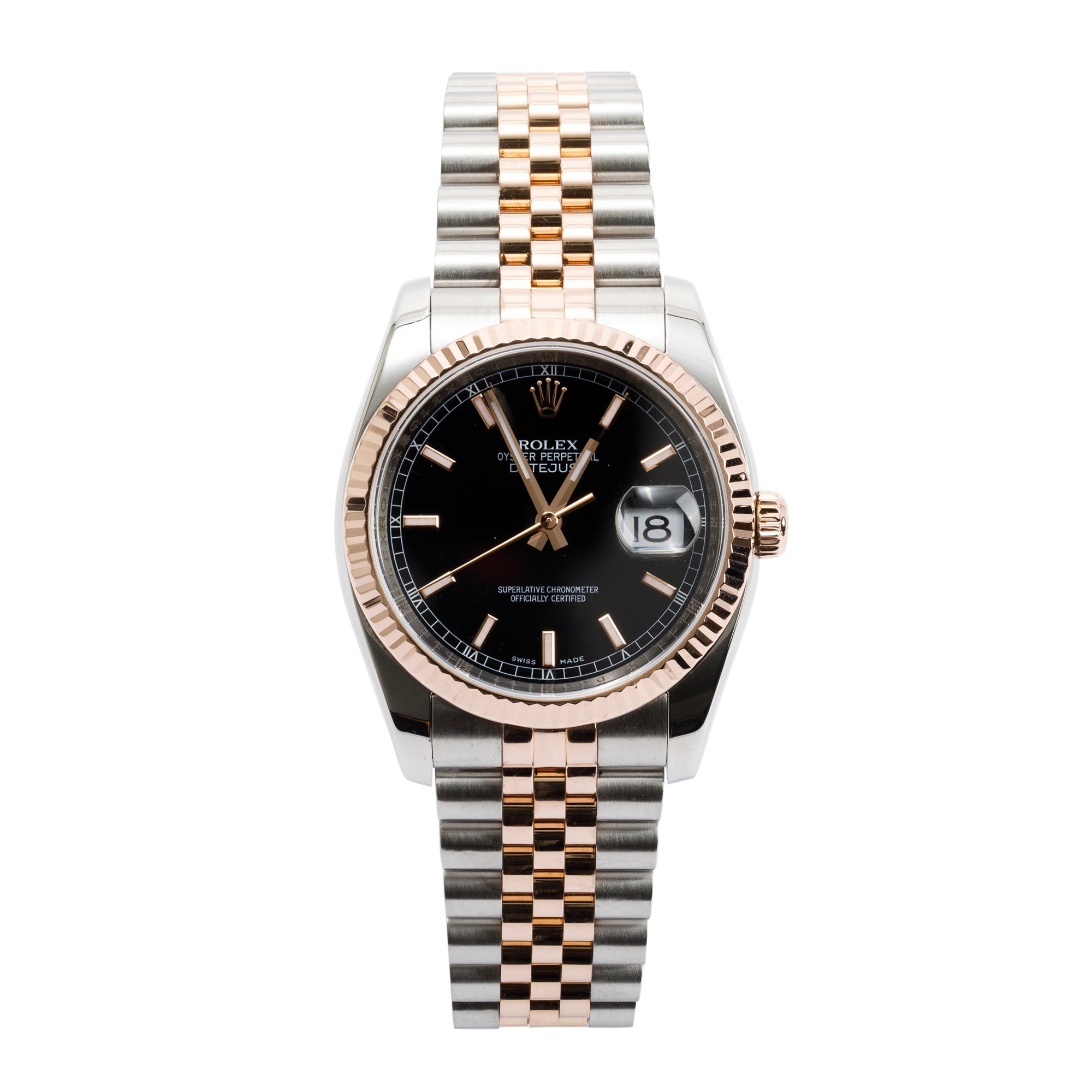 Rolex Oystersteel & Everose Gold Datejust 36 MM Watch
