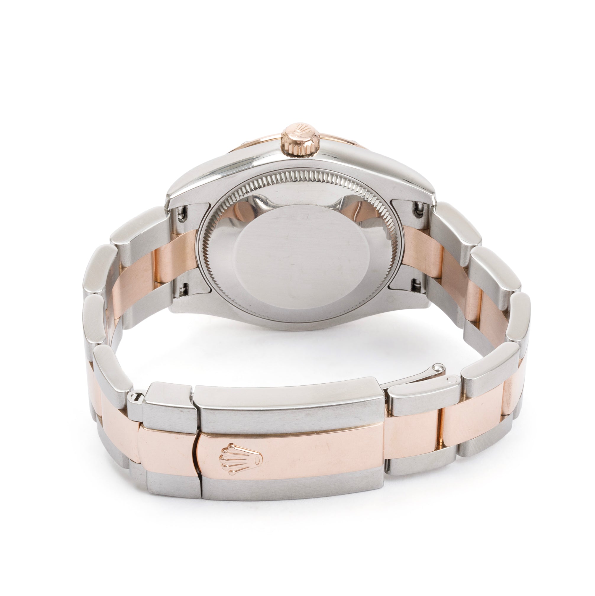 Rolex Stainless Steel & 18k Everose Gold Diamond Bezel Chocolate Dial Datejust 31 MM Watch w/ Box