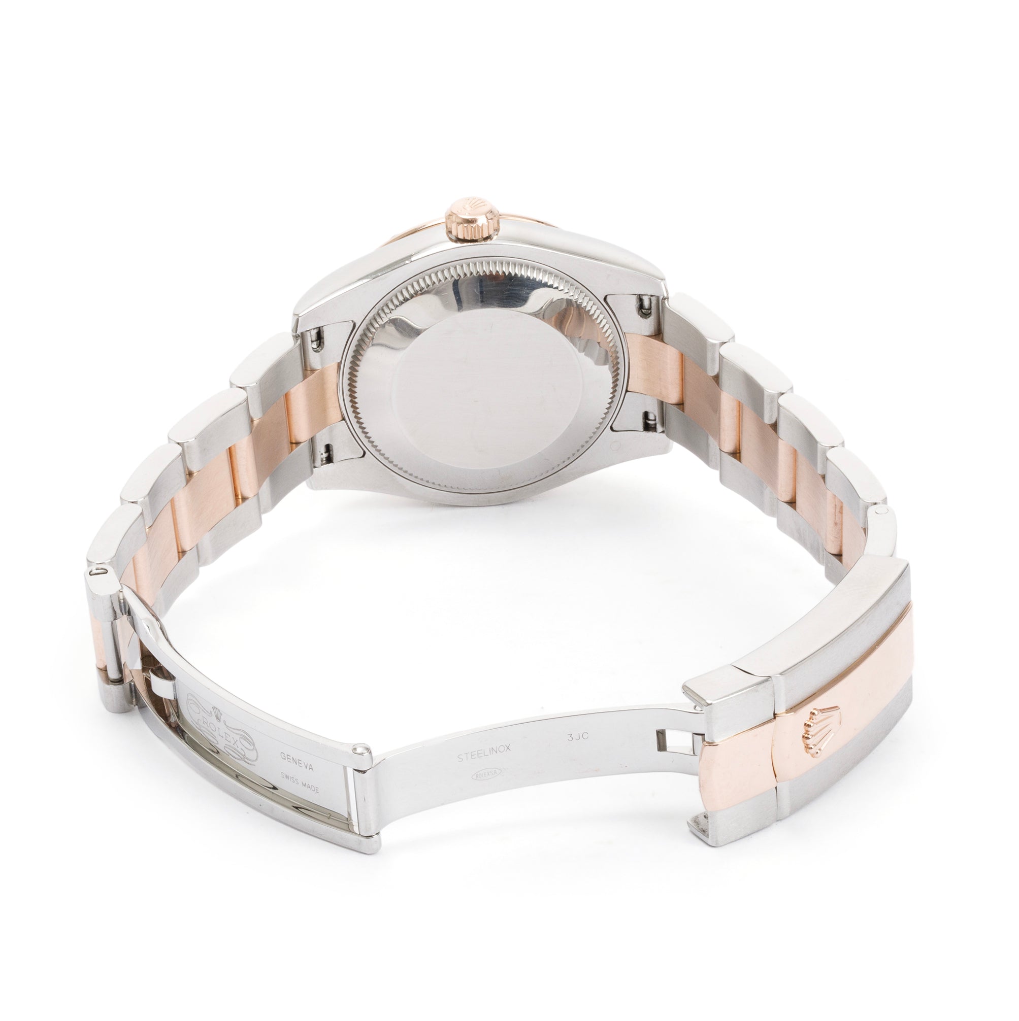 Rolex Stainless Steel & 18k Everose Gold Diamond Bezel Chocolate Dial Datejust 31 MM Watch w/ Box