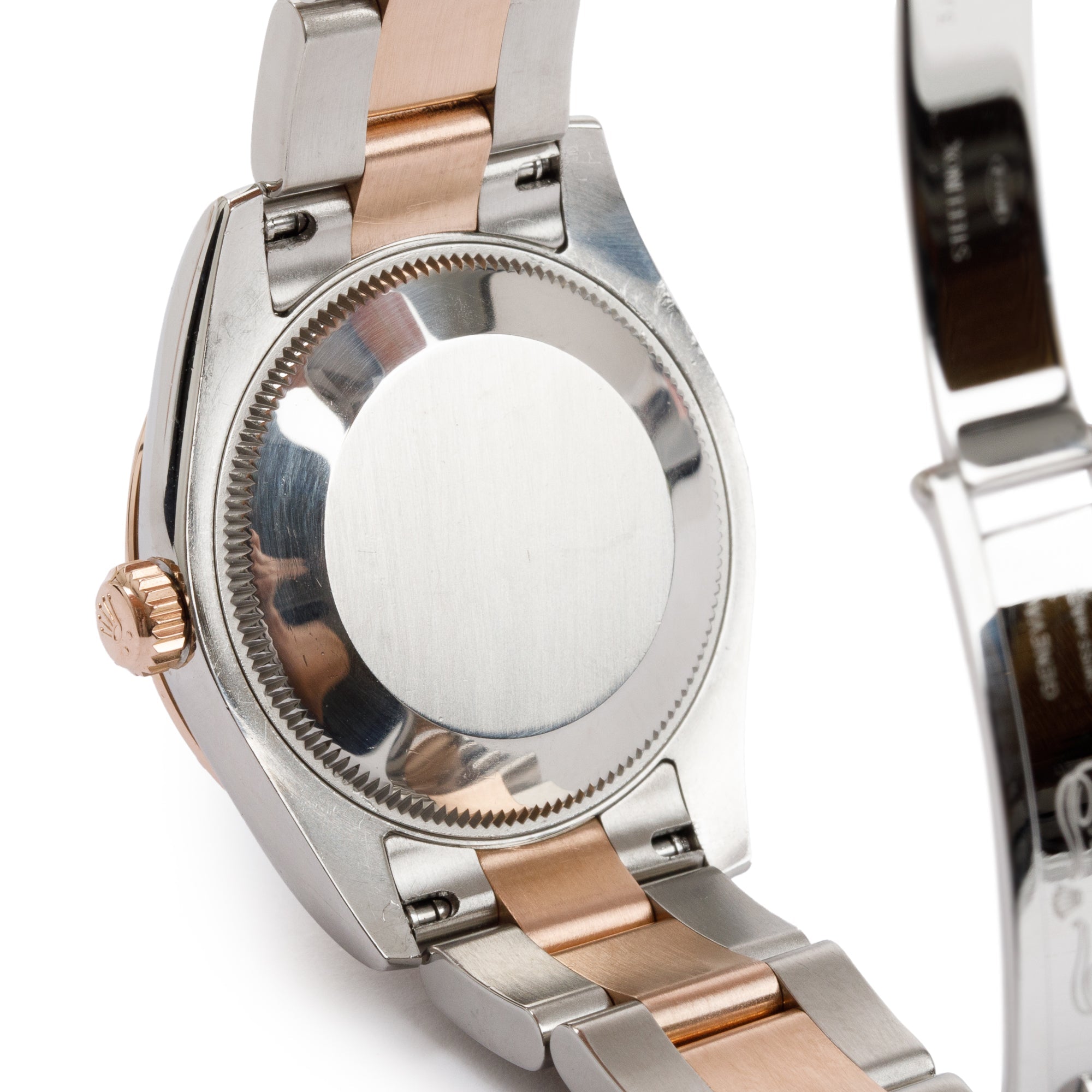 Rolex Stainless Steel & 18k Everose Gold Diamond Bezel Chocolate Dial Datejust 31 MM Watch w/ Box