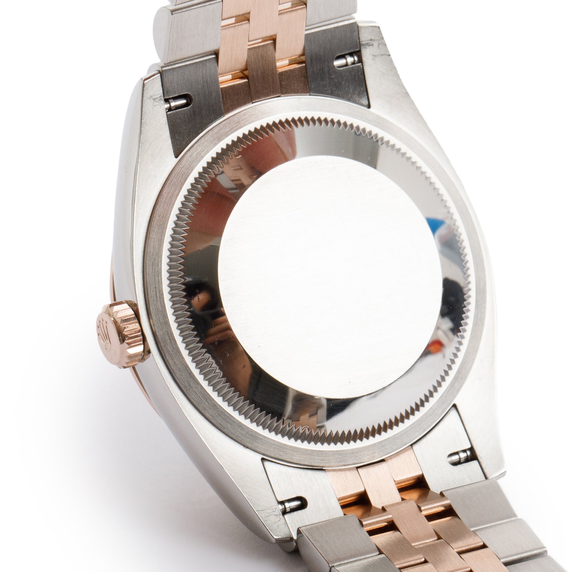 Rolex Stainless Steel & 18k Everose Gold Diamond Dial Datejust 36 MM Watch w/ Box & Papers