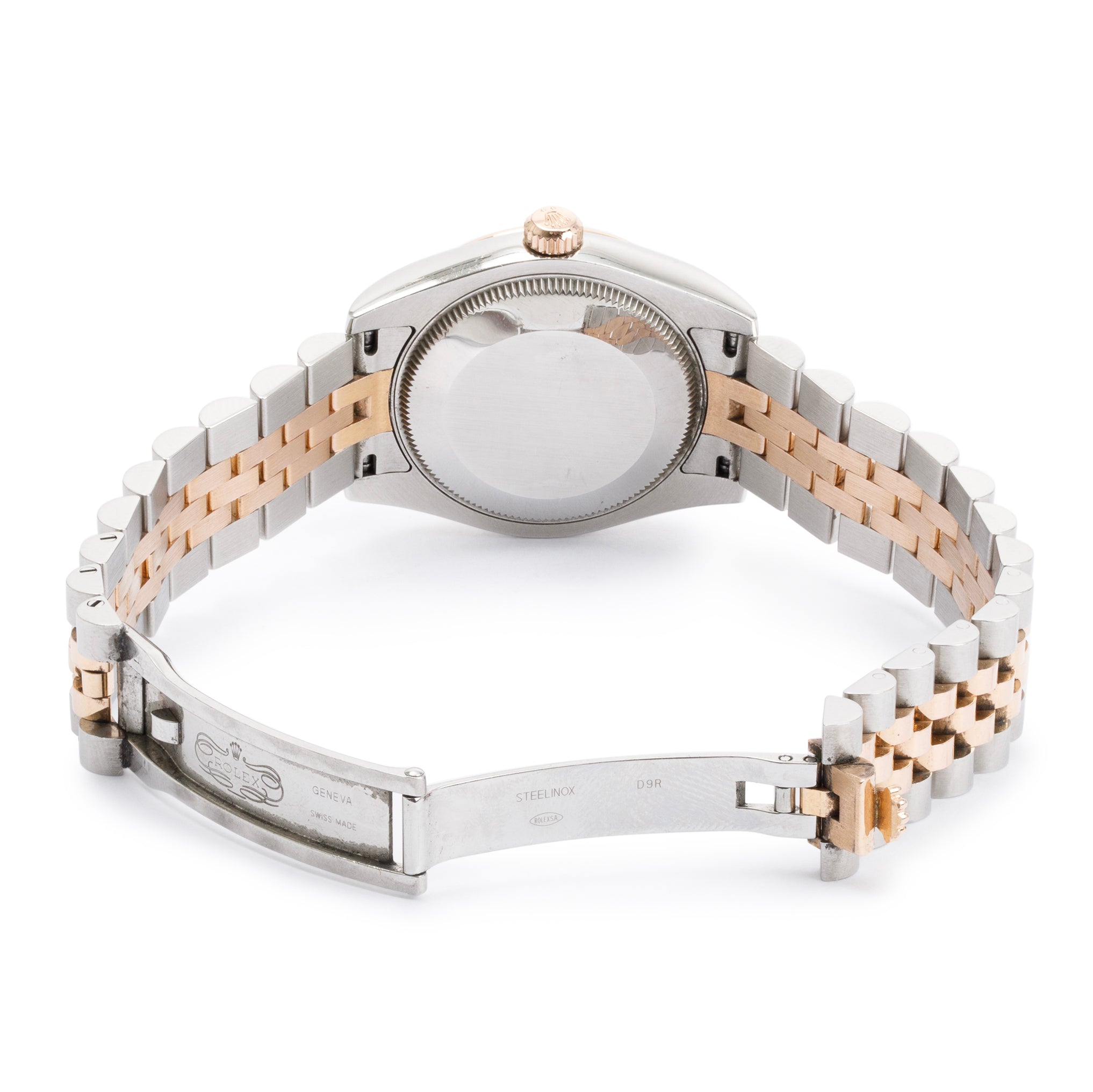 Rolex Stainless Steel & 18k Rose Gold Diamond Dial Datejust 31 MM Watch