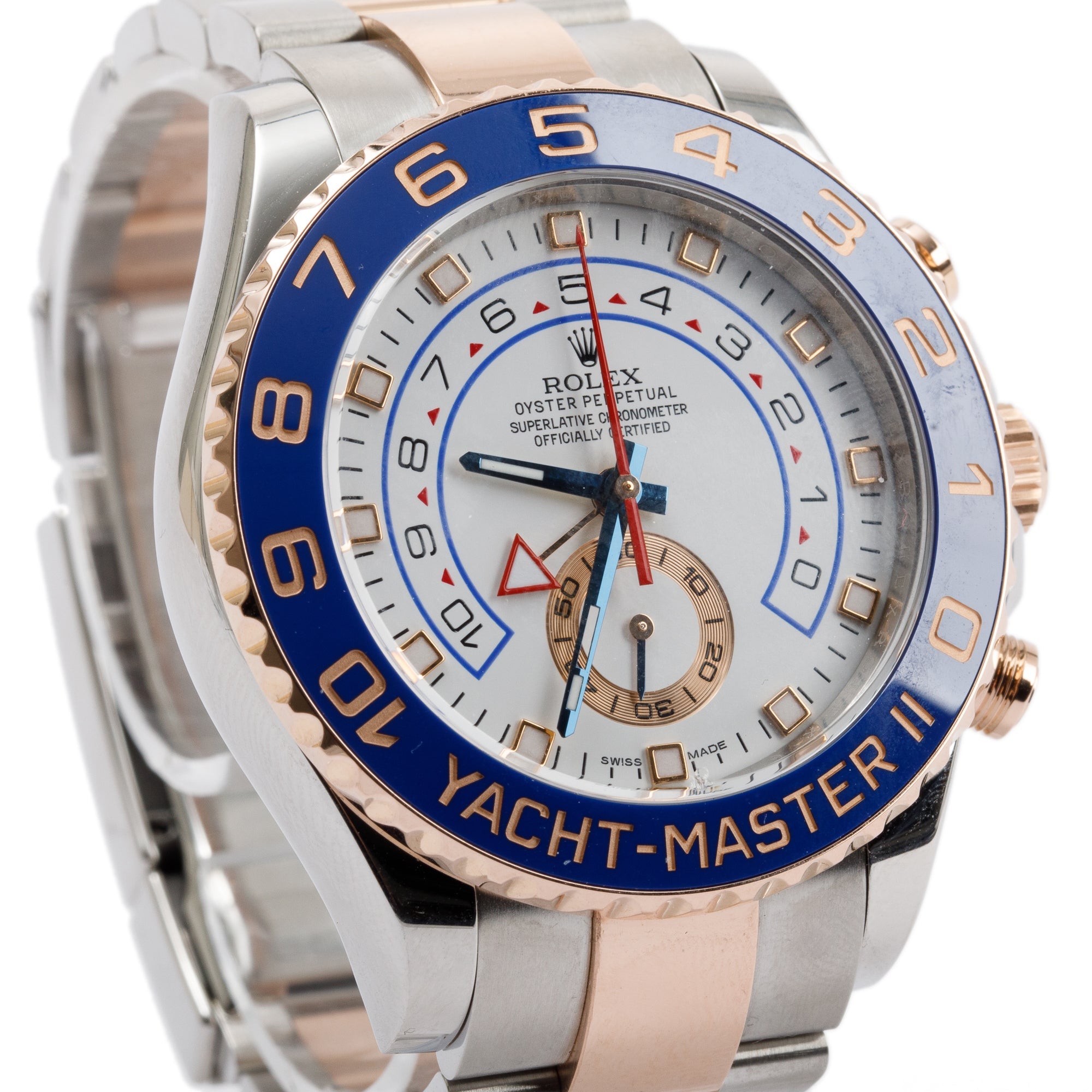 Rolex Stainless Steel & 18k Rose Gold Yacht-Master II 44 MM Automatic Watch w/ Box & Papers