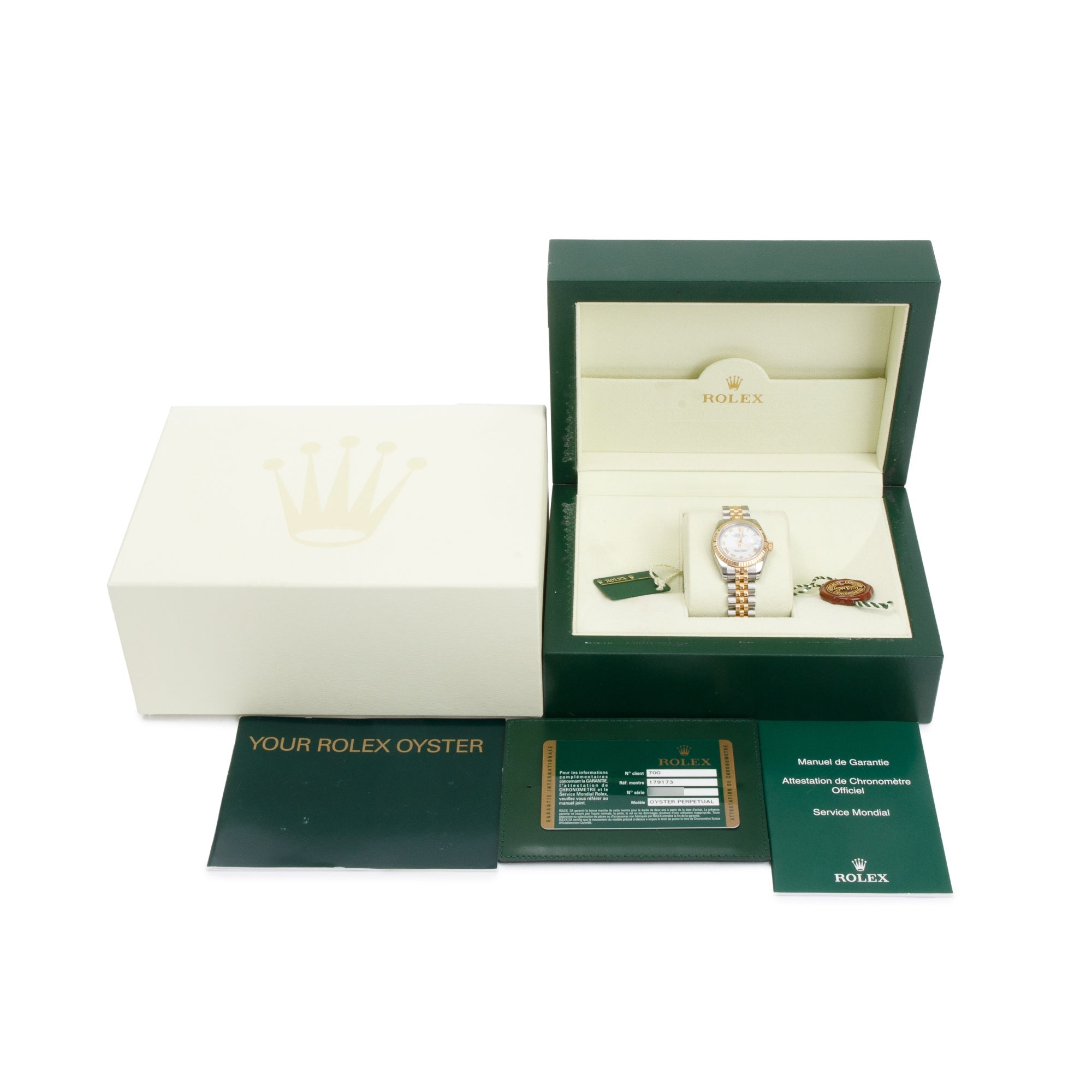 Rolex Stainless Steel & 18k Yellow Gold Datejust 26 MM Watch 179173