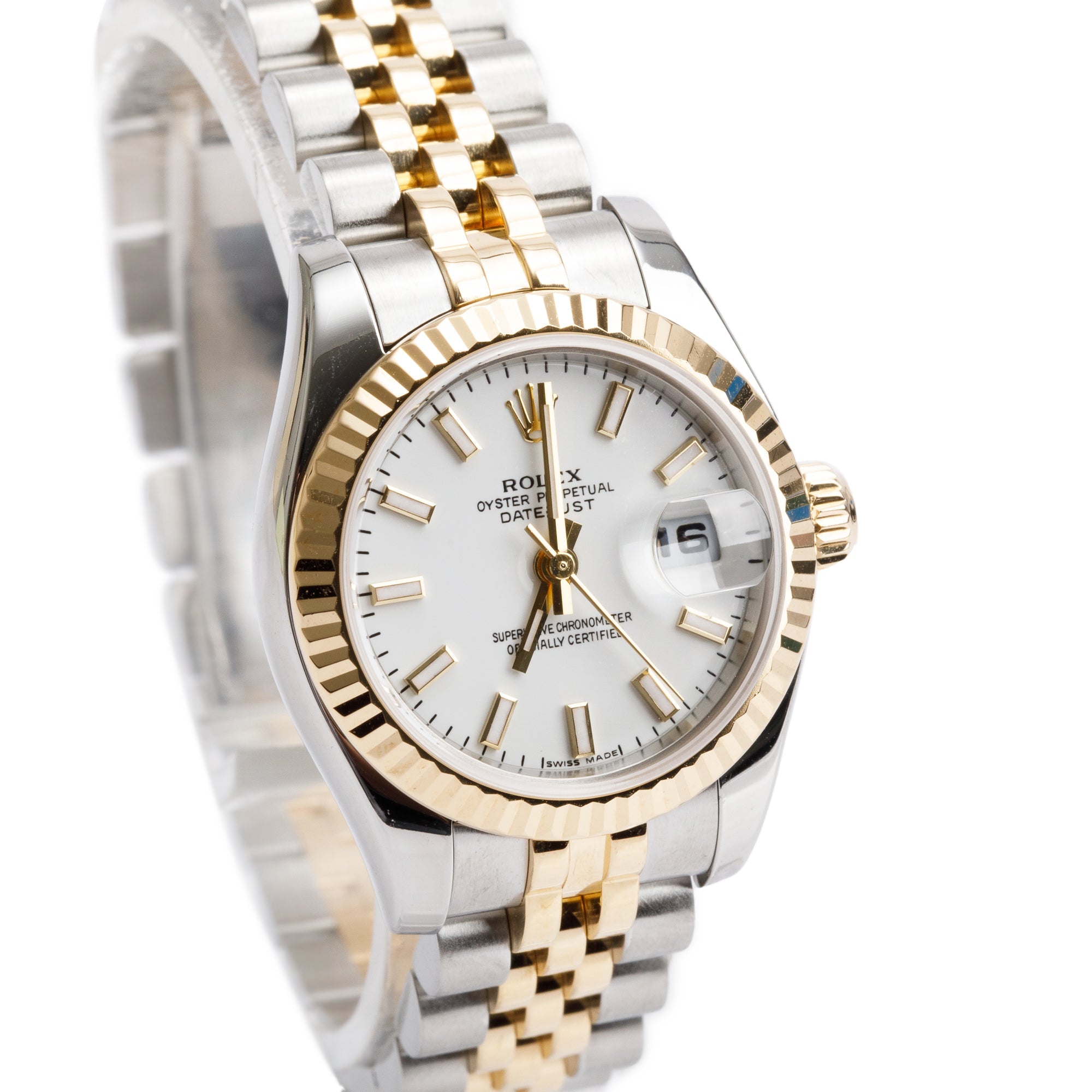 Rolex Stainless Steel & 18k Yellow Gold Datejust 26 MM Watch 179173 w/ Box & Papers