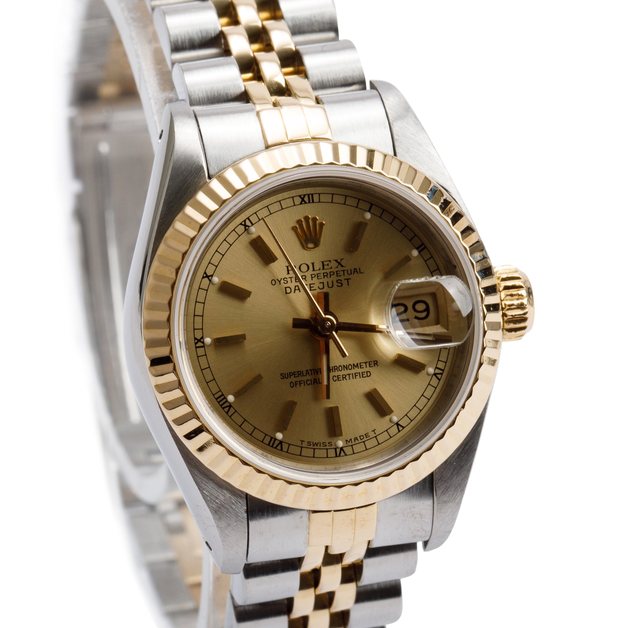 Rolex Stainless Steel & 18k Yellow Gold Datejust 26 MM Watch 69173